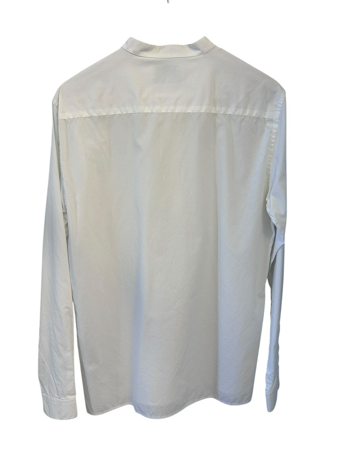 Sandro Collarless Long Sleeve Shirt 100% COTTON M Size US M / EU 48-50 / 2 - 2 Thumbnail