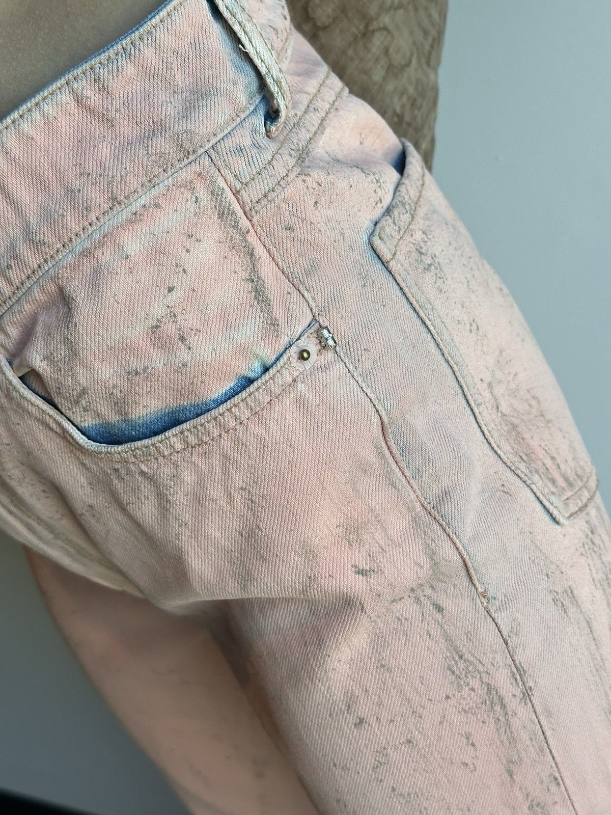 Sportmax Sportmax Fedra Flared High Waist Denim Paint Effect Jeans Size 26" / US 2 / IT 38 - 16 Thumbnail