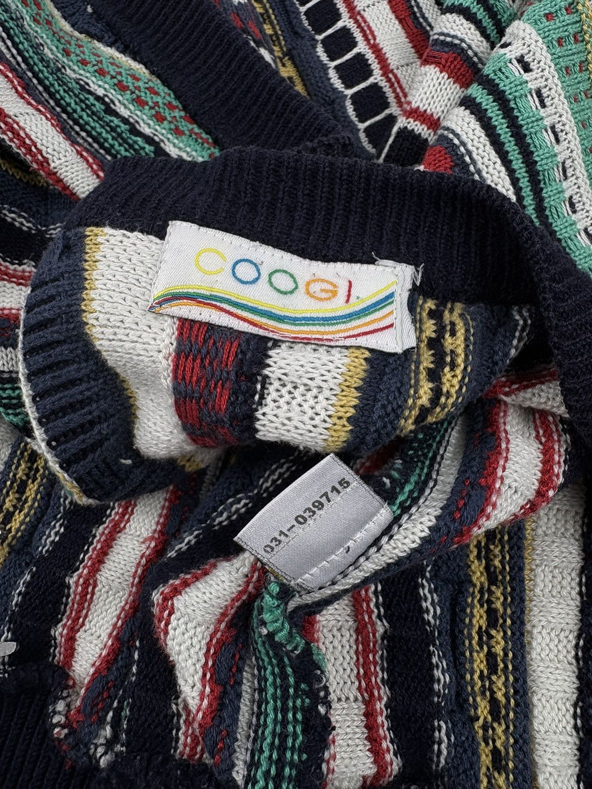 Coogi Rare 80's Archive Hand Knit Cardiagn Biggie Cosby Cable Pullover Jumper Sweater Jacket Size US L / EU 52-54 / 3 - 18 Thumbnail