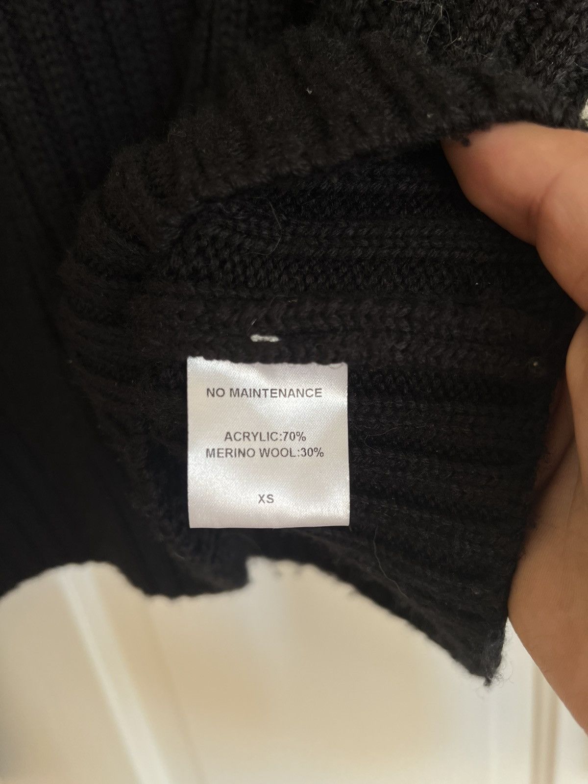 No Maintenance No Maintenance Black Fisherman Sweater | Grailed