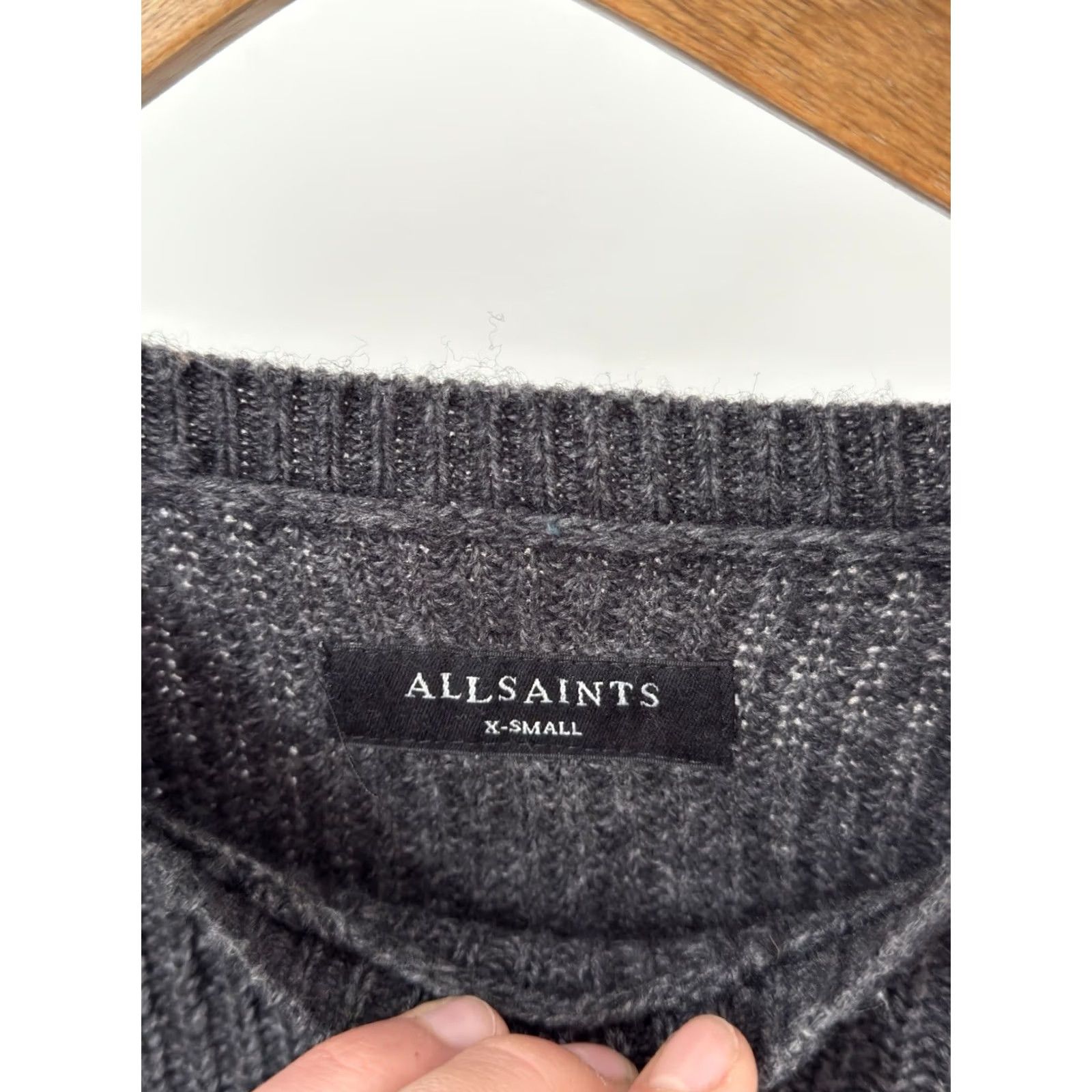 Allsaints VINTAGE AllSaints Wool Knitted Gray Sweater Men M Size Size US M / EU 48-50 / 2 - 5 Thumbnail