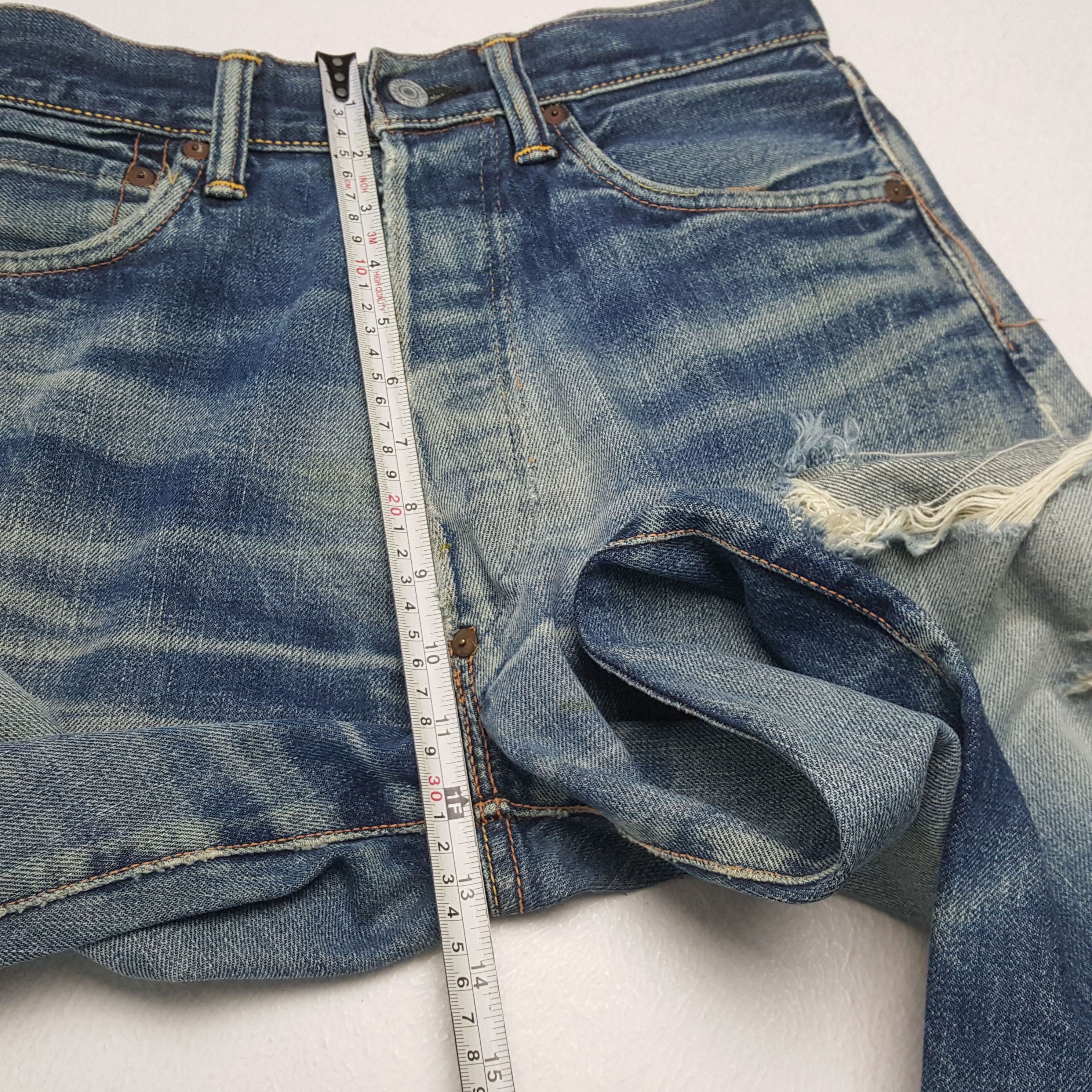 Evisu × Japanese Brand × Vintage Vintage EVISU Japanese Brand Daicock Custom Distressed Jeans Size US 27 - 8 Thumbnail