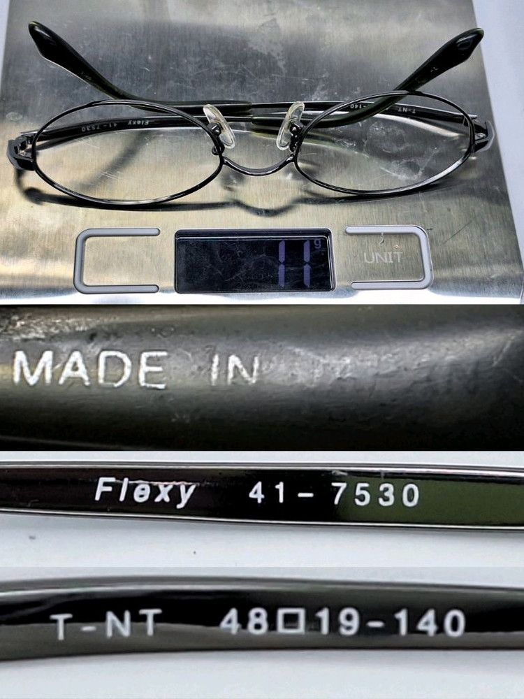 Other 90s FLEXY 41-7530 T-NT Shape Memory Alloy Slim Oval Glasses Size ONE SIZE - 8 Thumbnail
