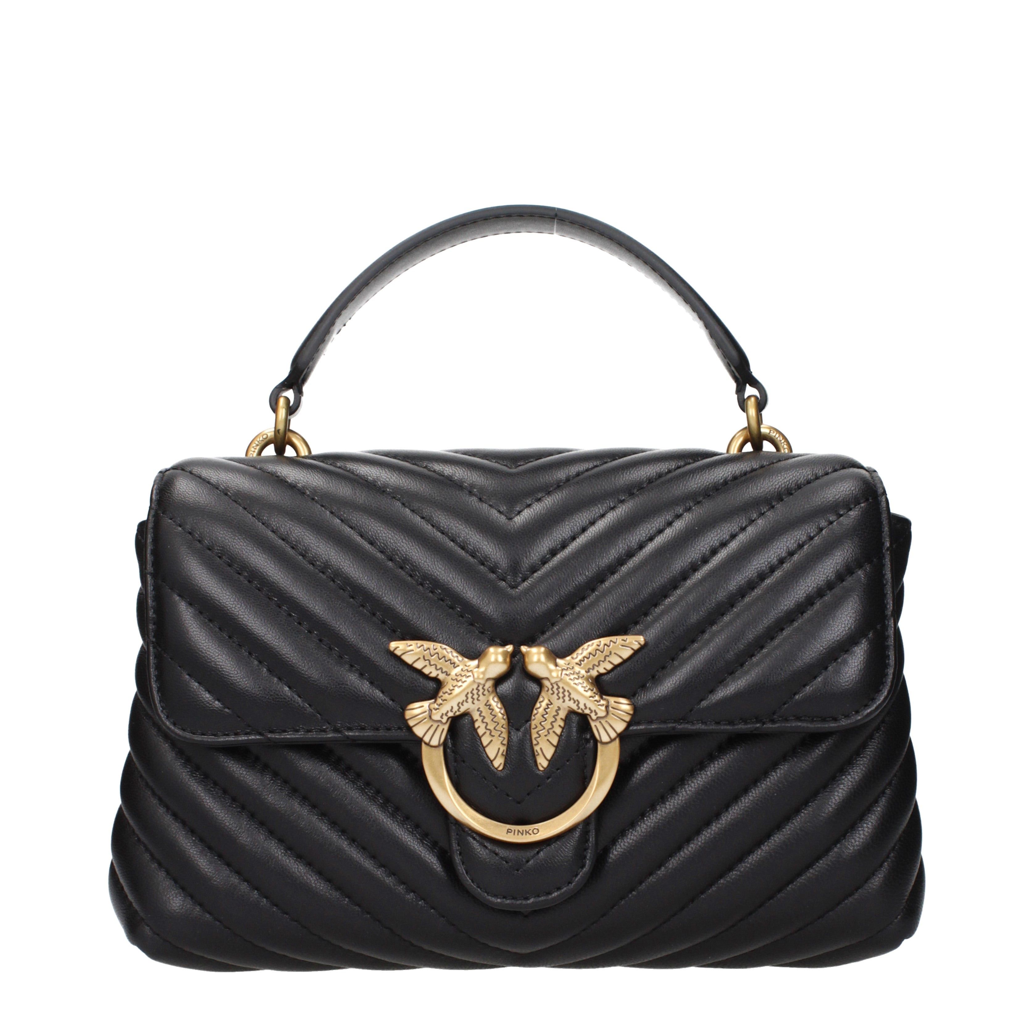 Women's Leather Handbag in Black, Women's