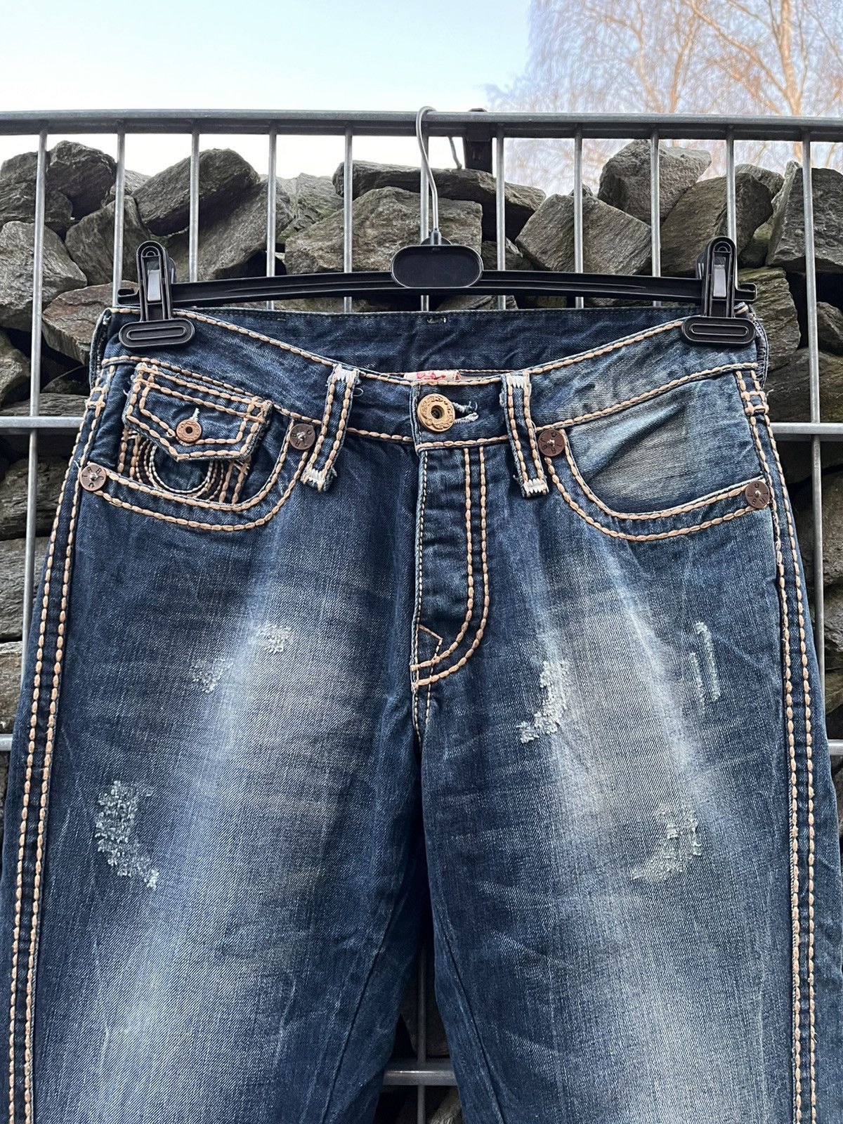 True Religion True Religion Japanese Jeans White Stitch Denim Rare Vintage Size US 31 - 4 Thumbnail