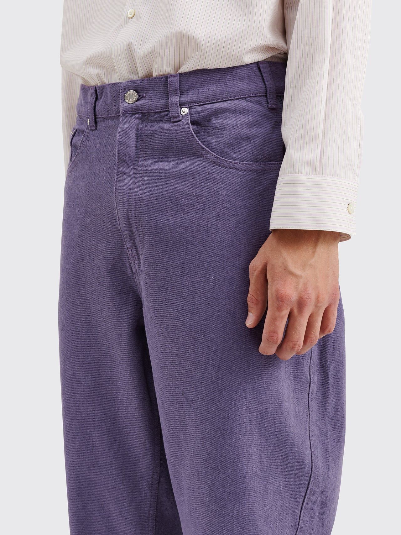 Tres Bien 💚 Très Bien Everywear Twisted 5 Pocket Work Pant Purple NEW Size US 32 / EU 48 - 3 Thumbnail