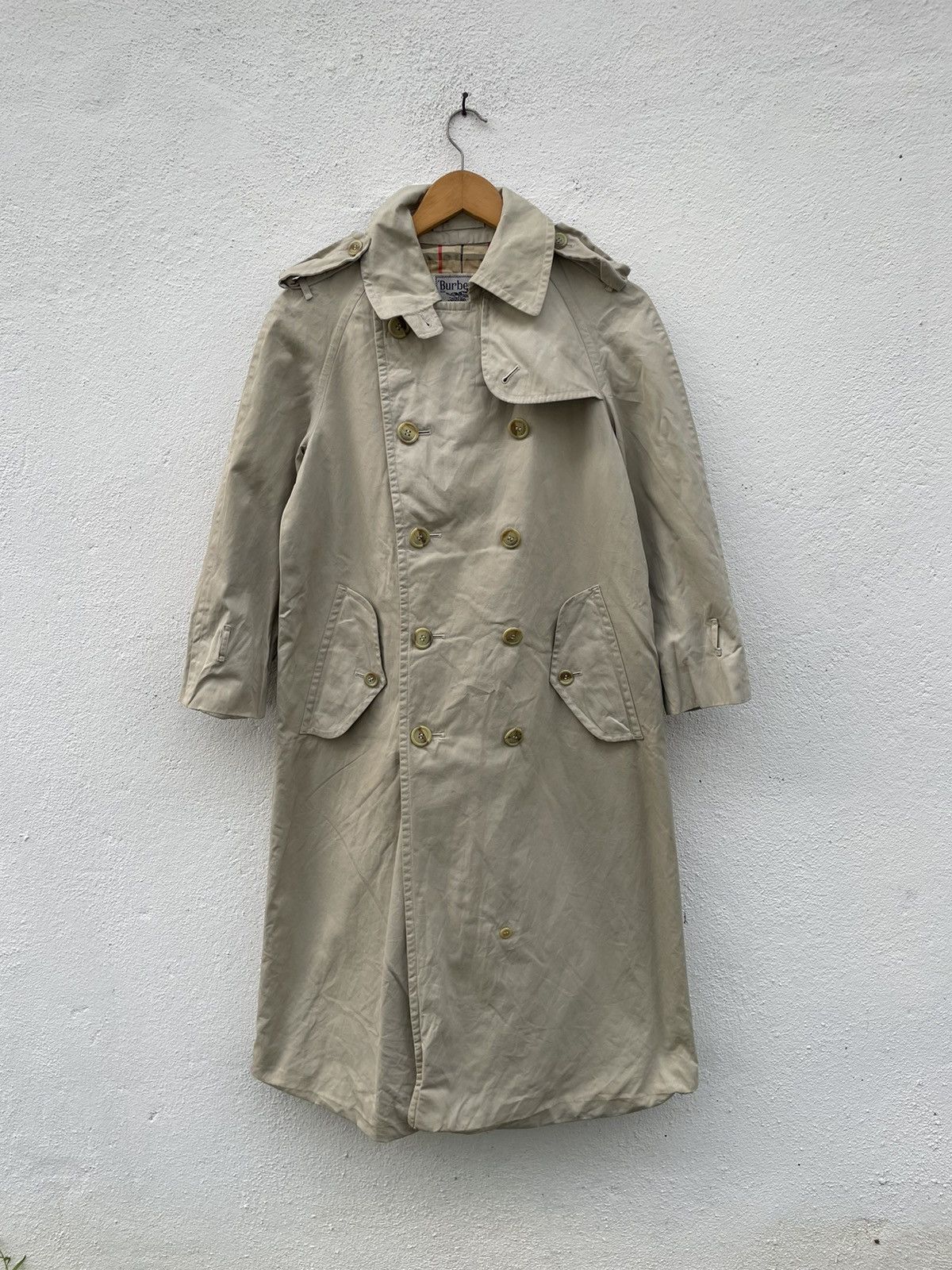 Burberry Prorsum × Vintage Vintage Burberrys Double Breasted Nova Check Trench Jacket Size US M / EU 48-50 / 2 - 1 Thumbnail