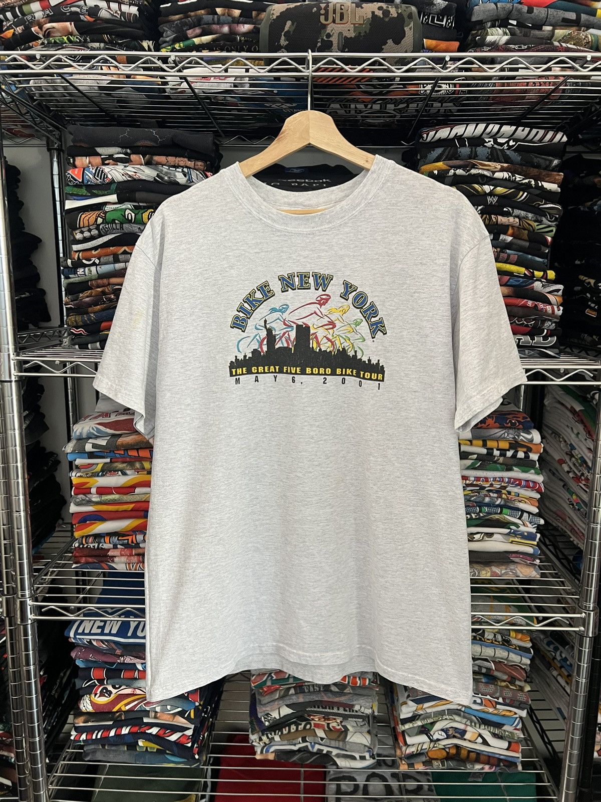 Anvil 2001 Five Boro Bike Tour New York Tee Size US L / EU 52-54 / 3 - 2 Thumbnail
