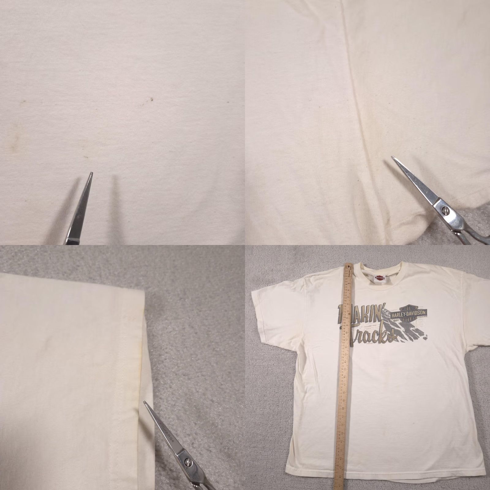 Harley Davidson Harley-Davidson Shirt Mens XL Makin' Tracks Glacier Kalispell Montana Graphic Crew Neck Short Sleeve White Jersey Vintage: No Size US L / EU 52-54 / 3 - 9 Thumbnail