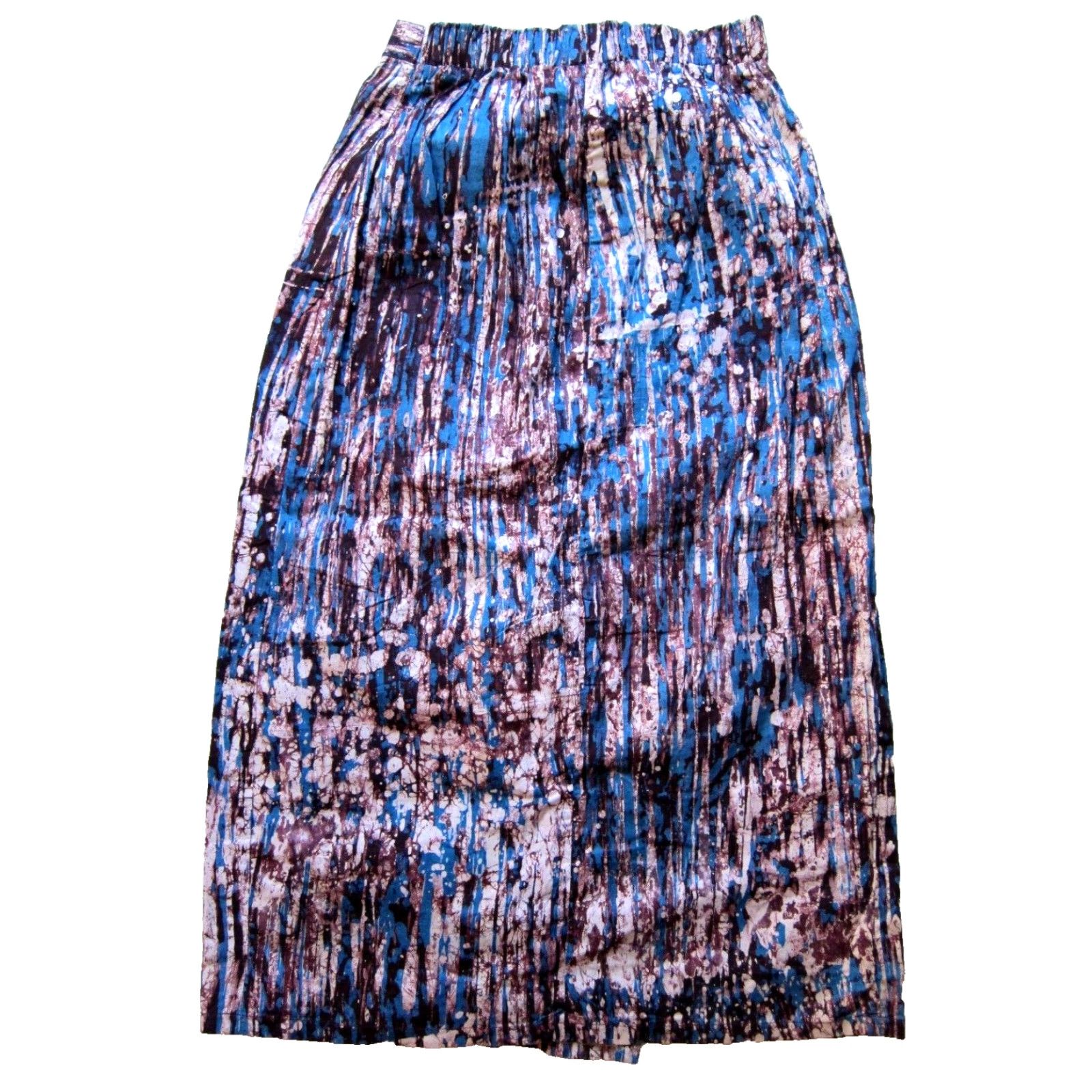 Vintage Vtg Passport Wrap Skirt Midi Cotton Pink Purple Tie Die M-L Women Size 30" / US 8 / IT 44 - 2 Thumbnail