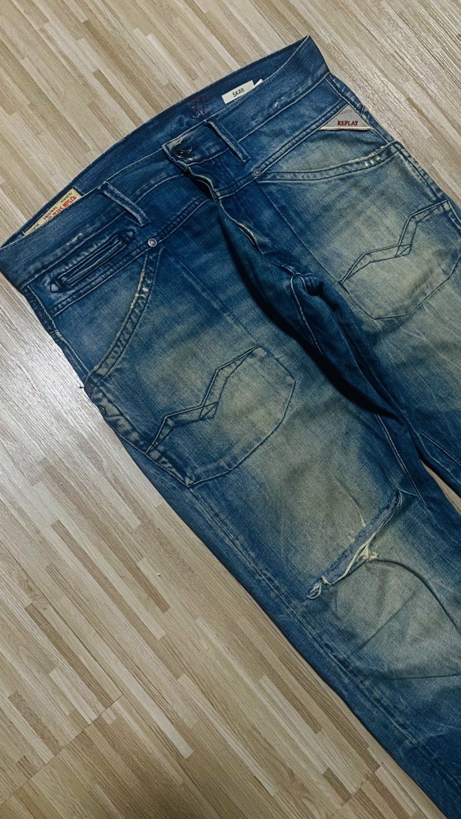 Vintage 💥VINTAGE JEANS💥REPLAY FLARE MADE IN TUNISIA💥 Size US 34 / EU 50 - 3 Thumbnail