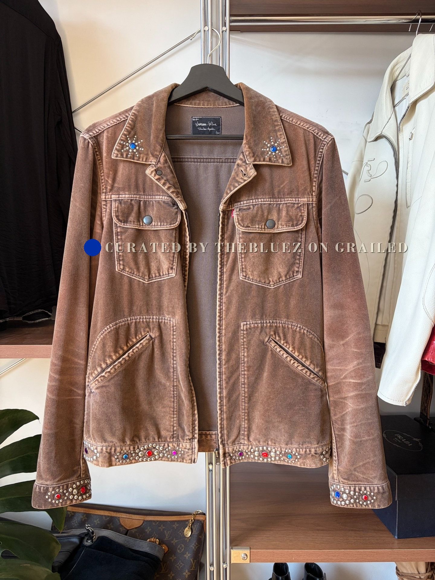 Number (N)ine Number Nine 01AW Runway Velvet Stripe Jacket | Grailed