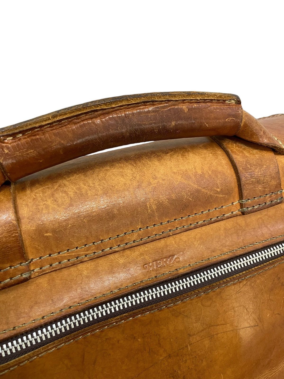 Genuine Leather Full Leather Patina Vtg Herz Japan Handmade Satchel Bag 1🟩 Size ONE SIZE - 22 Thumbnail