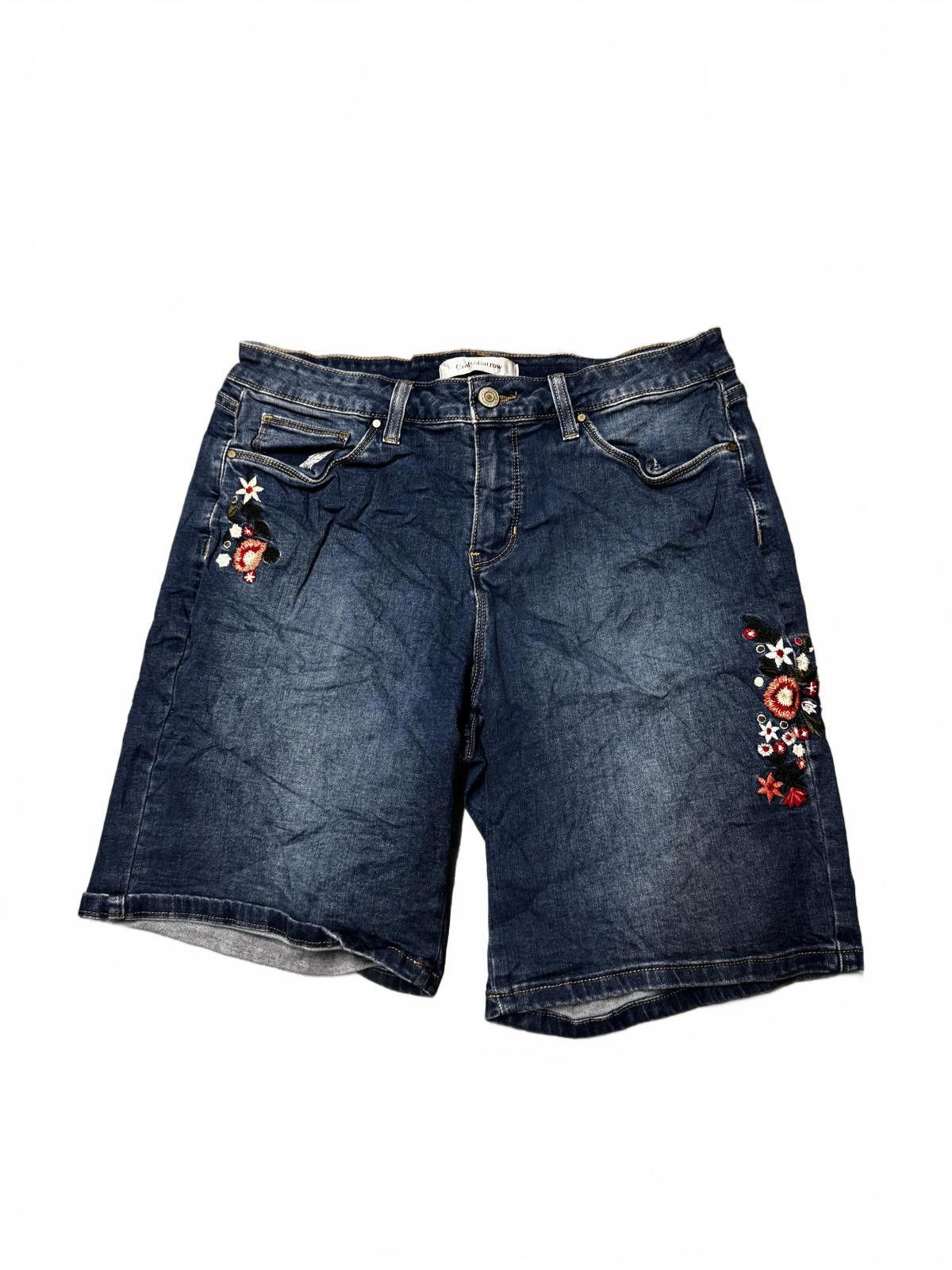 Croft & Barrow Croft & Barrow Embroidered Denim Shorts Size 30" / US 8 / IT 44 - 2 Thumbnail