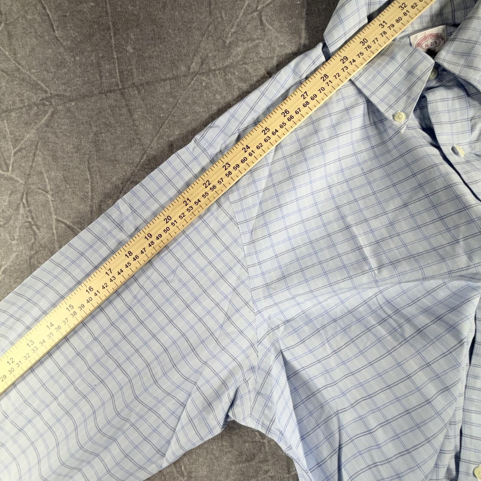 Brooks Brothers Brooks Brothers Shirt Men's 16-2/3 Blue 346 Long Sleeve Size 42R - 5 Thumbnail