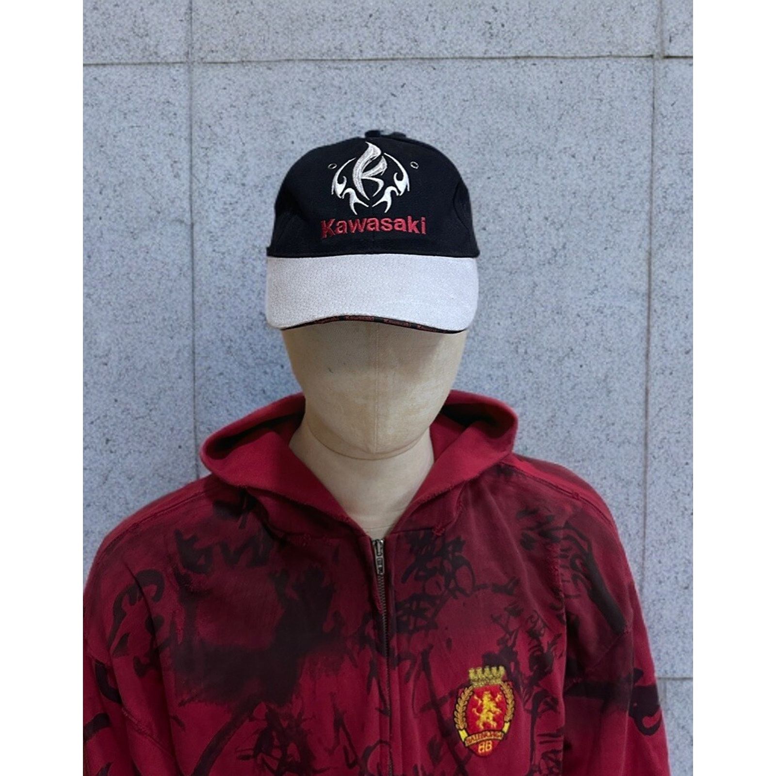 Vintage Vintage 90’s Kawasaki Motorcycle Racing Men’s Baseball Cap Size ONE SIZE - 1 Thumbnail