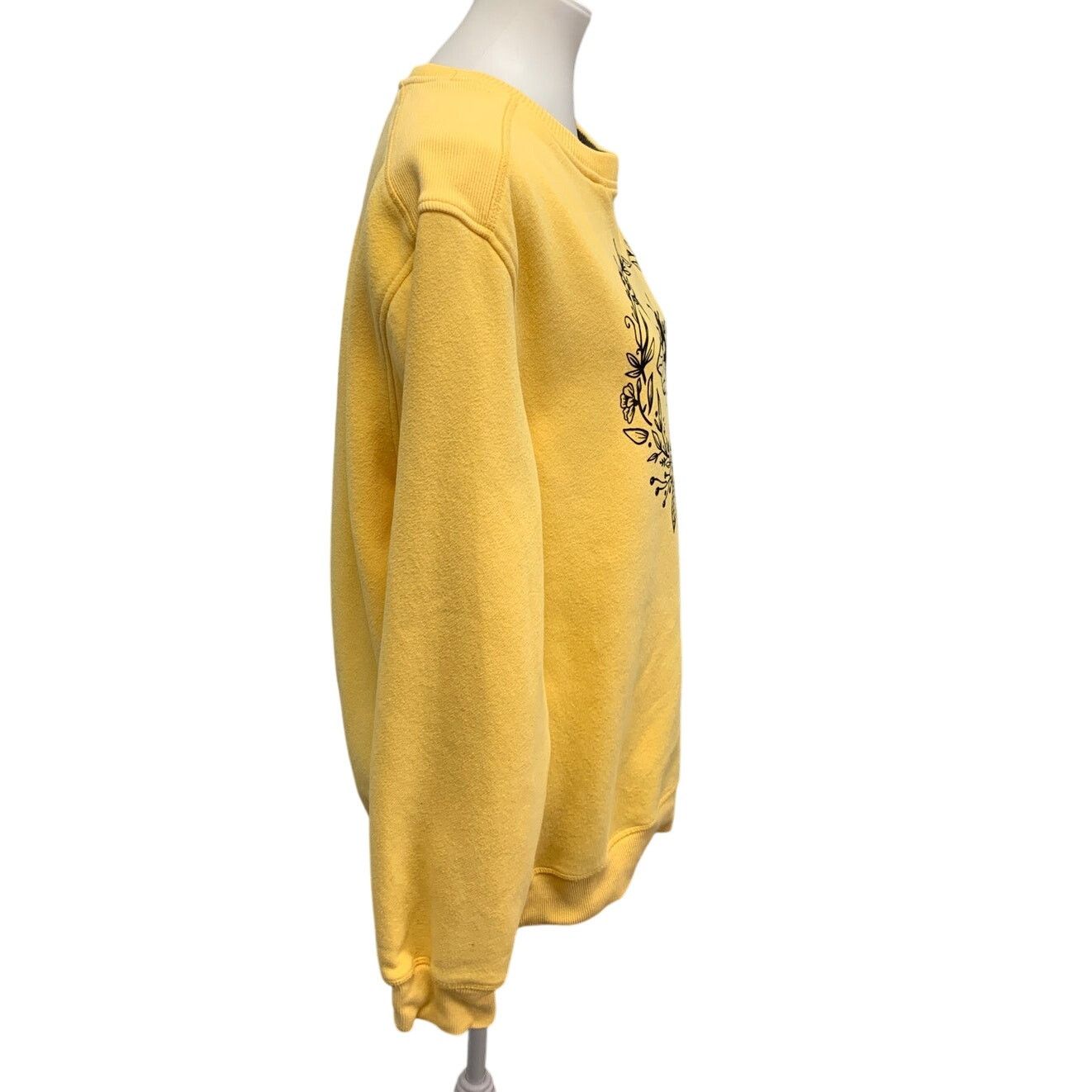 Arrow Hand Printed Womens Large Bumble Bee Floral Sweatshirt Size L / US 10 / IT 46 - 3 Thumbnail