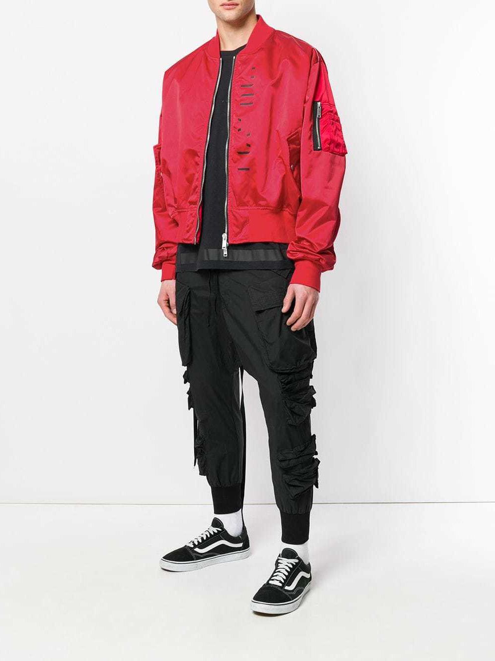 Ben Taverniti Unravel Project Explicit Content Red Bomber Jacket Size US M / EU 48-50 / 2 - 9 Thumbnail