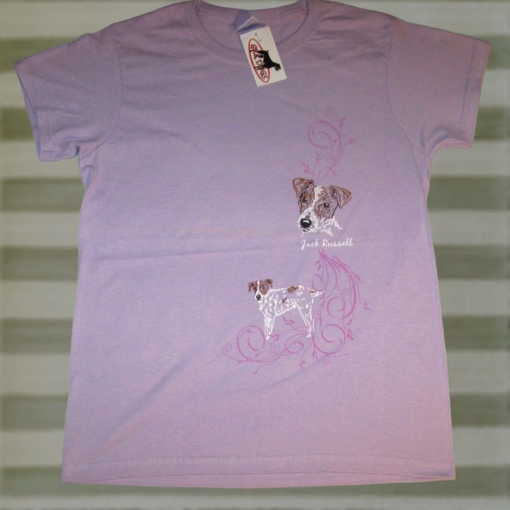 Gildan JACK RUSSELL TERRIER Dog Lovers GR8 Dogs T Shirt New Women's Small Ladies CUTE Size S / US 4 / IT 40 - 1 Thumbnail