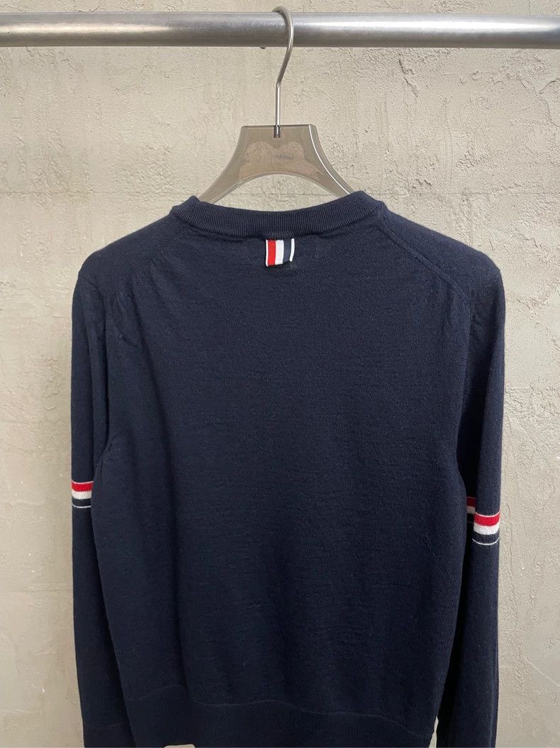 Thom Browne Thom browne Dark blue double-sleeved label color stripe woo Size US L / EU 52-54 / 3 - 4 Thumbnail
