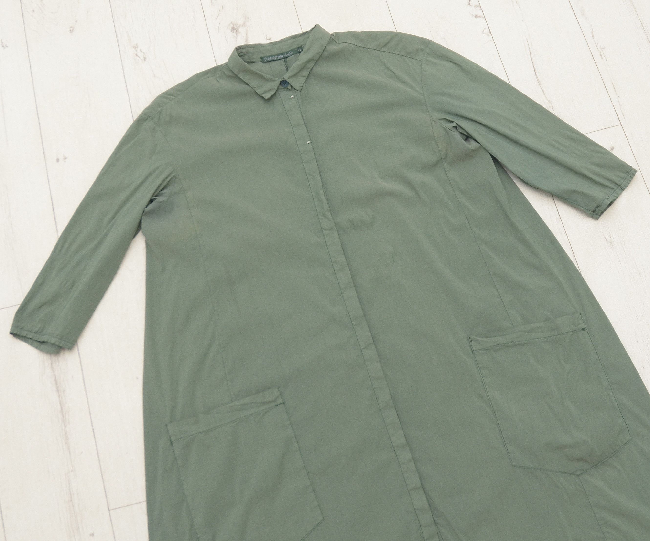 Transit × Transit Uomo Khaki Transit Par Such Shirt Dress Avant Garde grotesqu Y2K Size M / US 6-8 / IT 42-44 - 2 Thumbnail