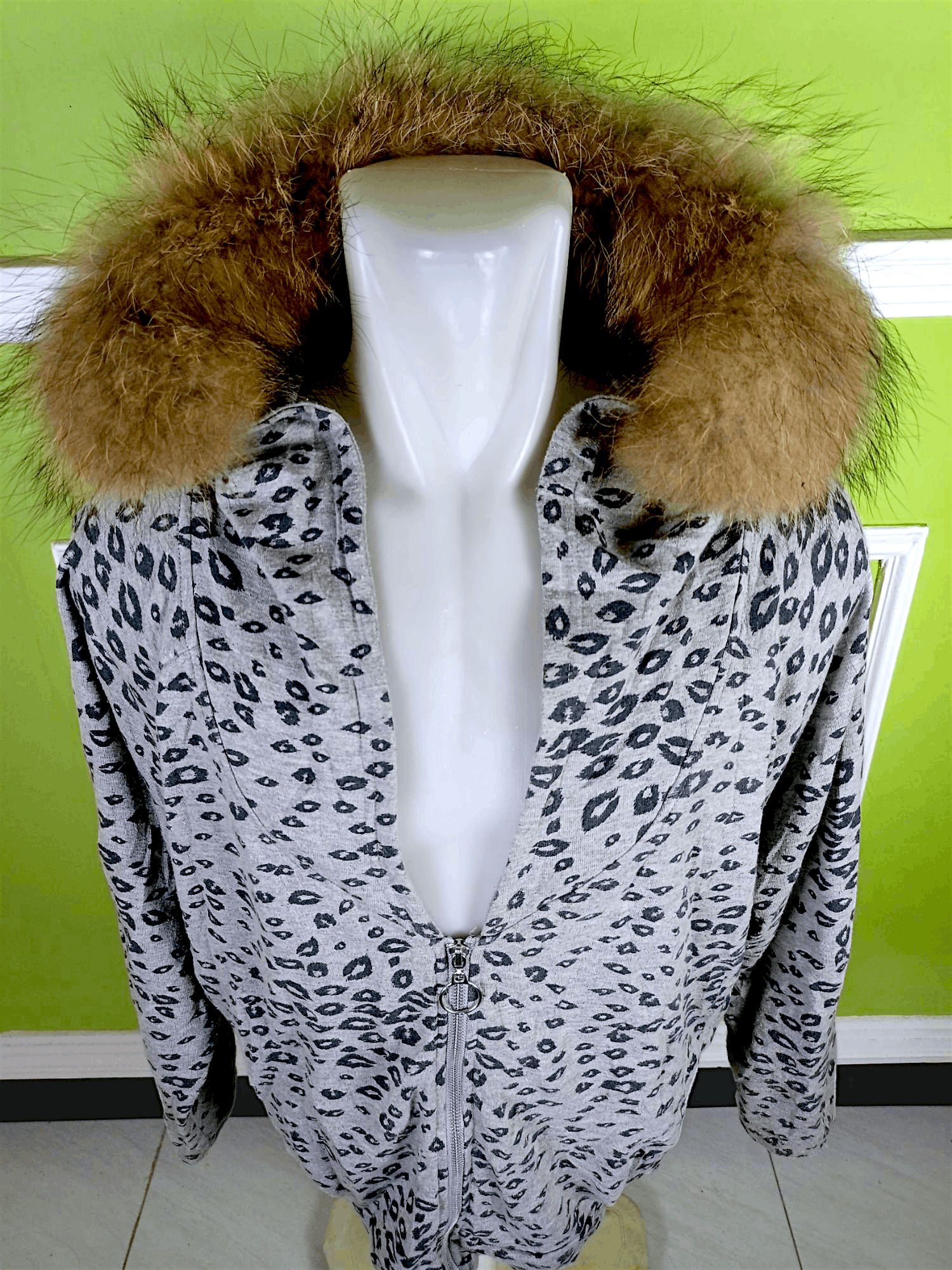 Japanese Brand × Le Grande Bleu (L.G.B.) LIQUID GIRL Oversized Fur Leopard Batwing Zip Hoodie Size US XXL / EU 58 / 5 - 3 Thumbnail
