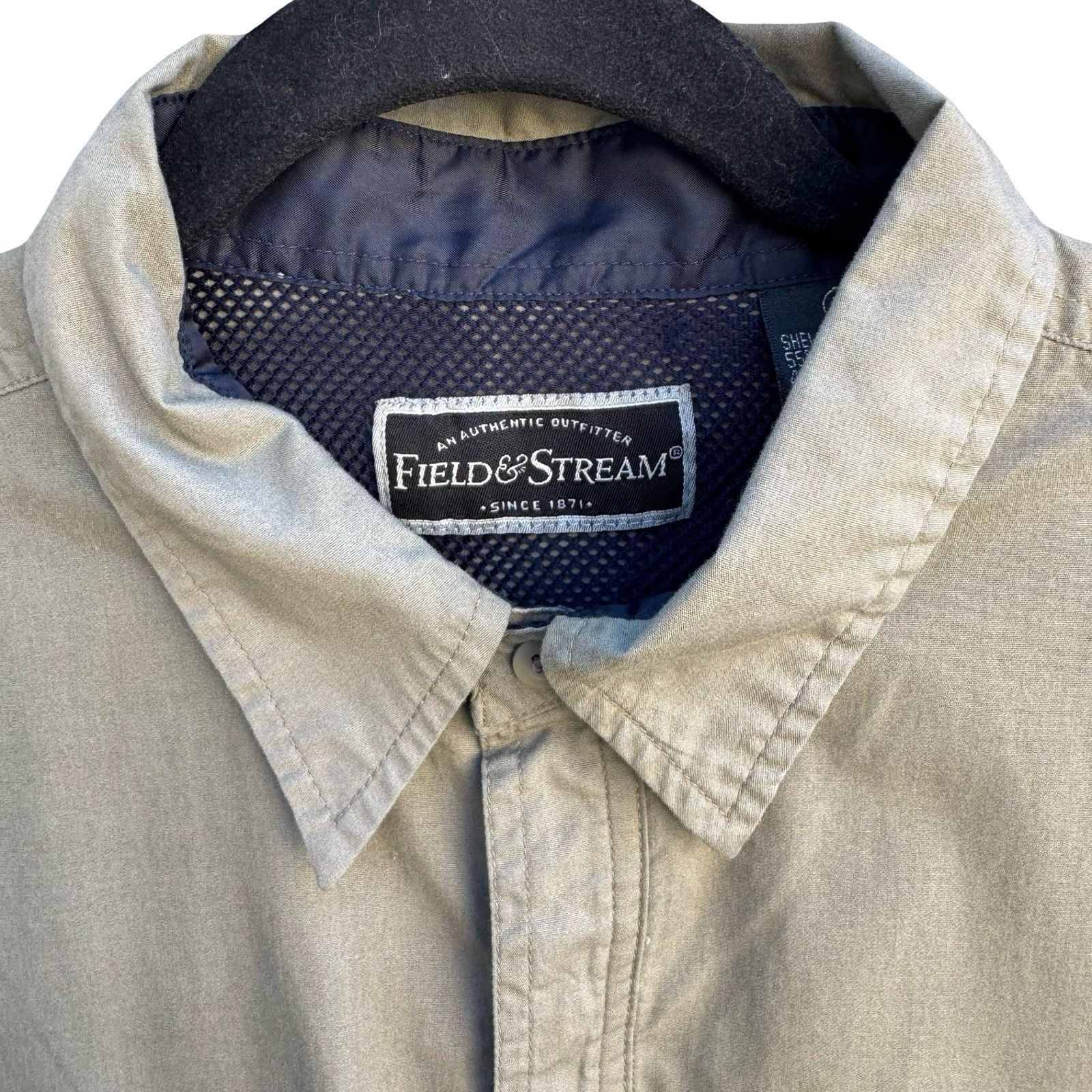 Field & Stream Field & Stream Mens L Short Sleeve Fishing Shirt Khaki Mesh Size US L / EU 52-54 / 3 - 5 Thumbnail