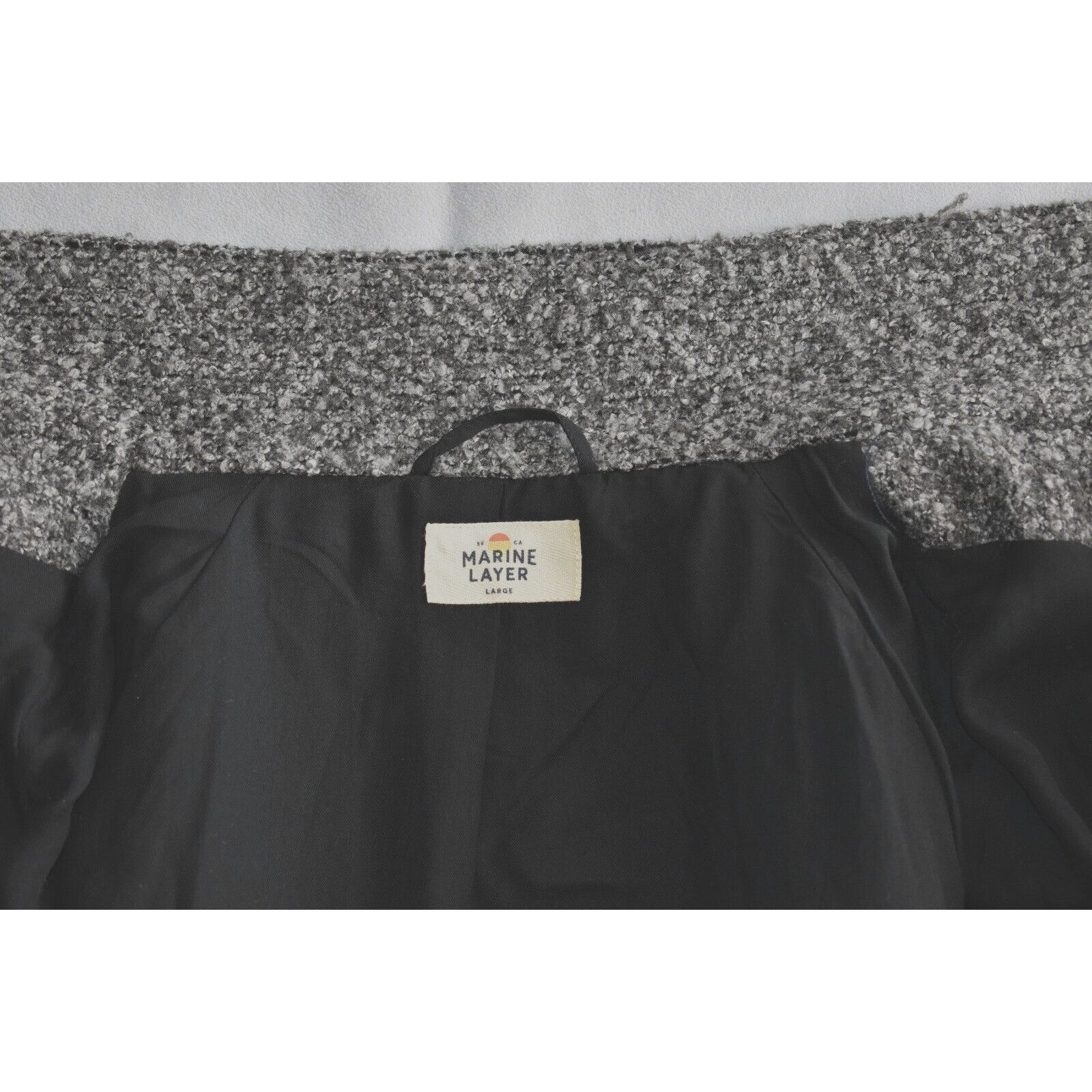 Marine Layer MARINE LAYER Grey Boucle Textured Stephanie Cocoon Coat Sz L Size L / US 10 / IT 46 - 5 Thumbnail