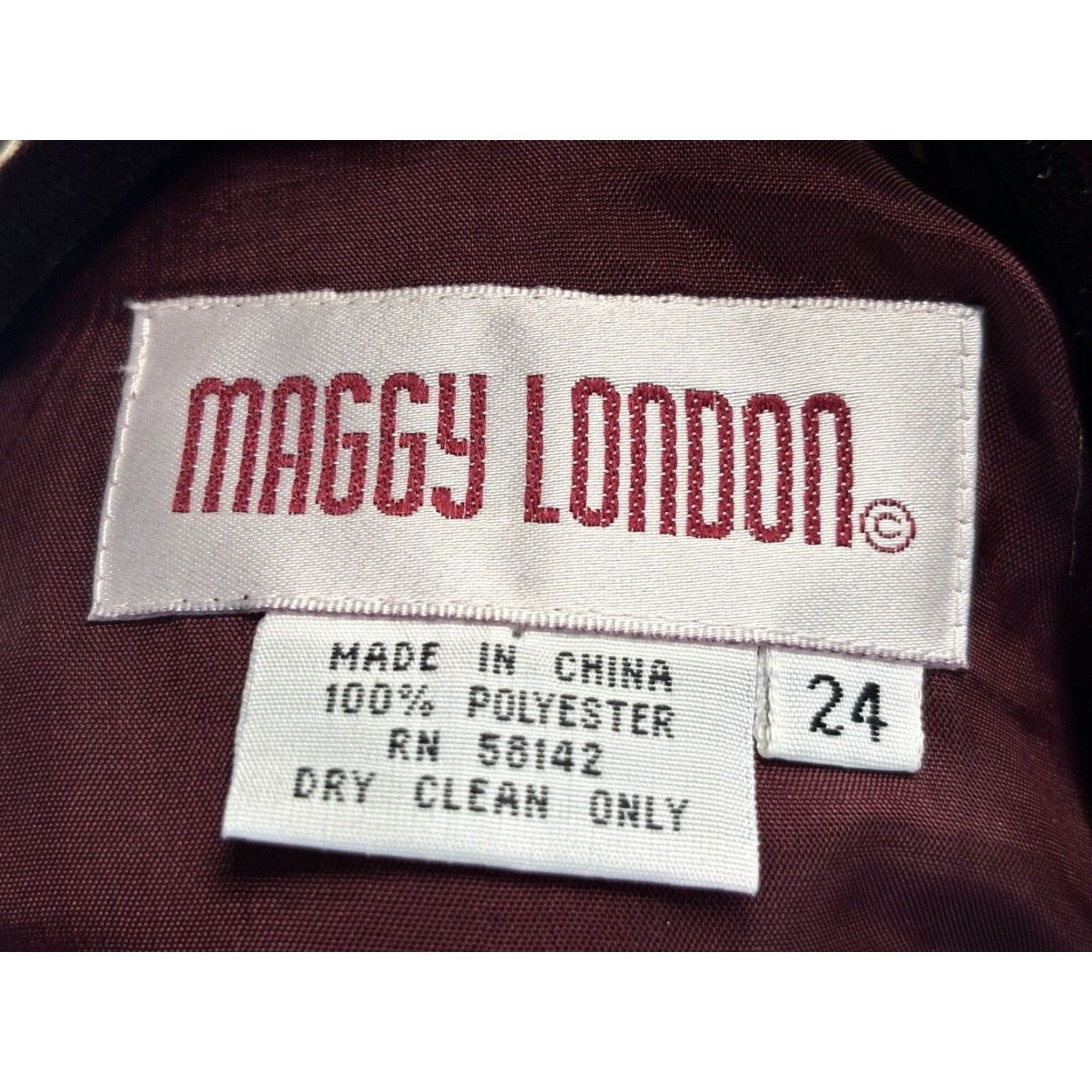 MAGGY LONDON Vtg Maggy London Maxi Dress Sz 24 Plus Paisley Full Button Velvet Trim Lined Size 4XL / US 24-26 - 7 Thumbnail
