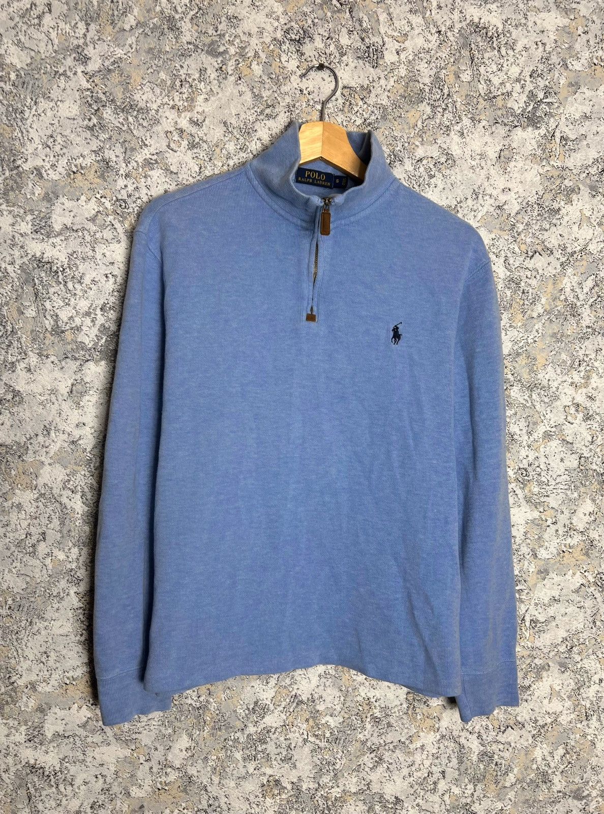 Polo Ralph Lauren × Ralph Lauren × Vintage Vtg Polo Ralph Lauren 1/4 Zip Sweatshirt Sweater Pullover Size US S / EU 44-46 / 1 - 1 Thumbnail