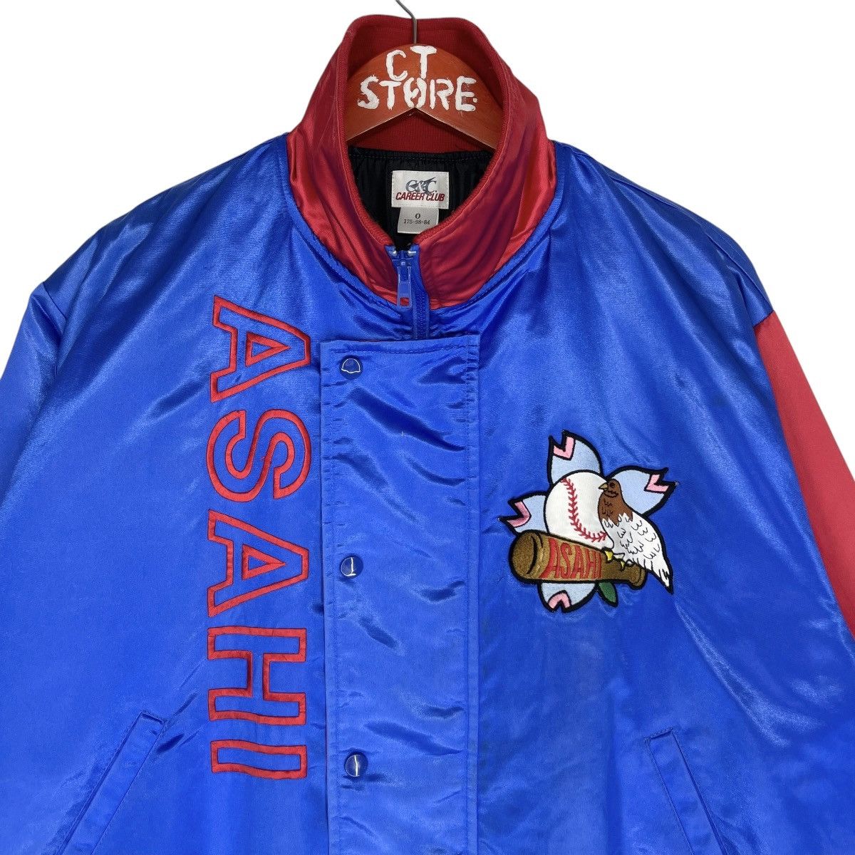 Asahi × MLB × Vintage Vintage MLB Asahi Satin Bomber Jacket Blue Size US XL / EU 56 / 4 - 4 Thumbnail