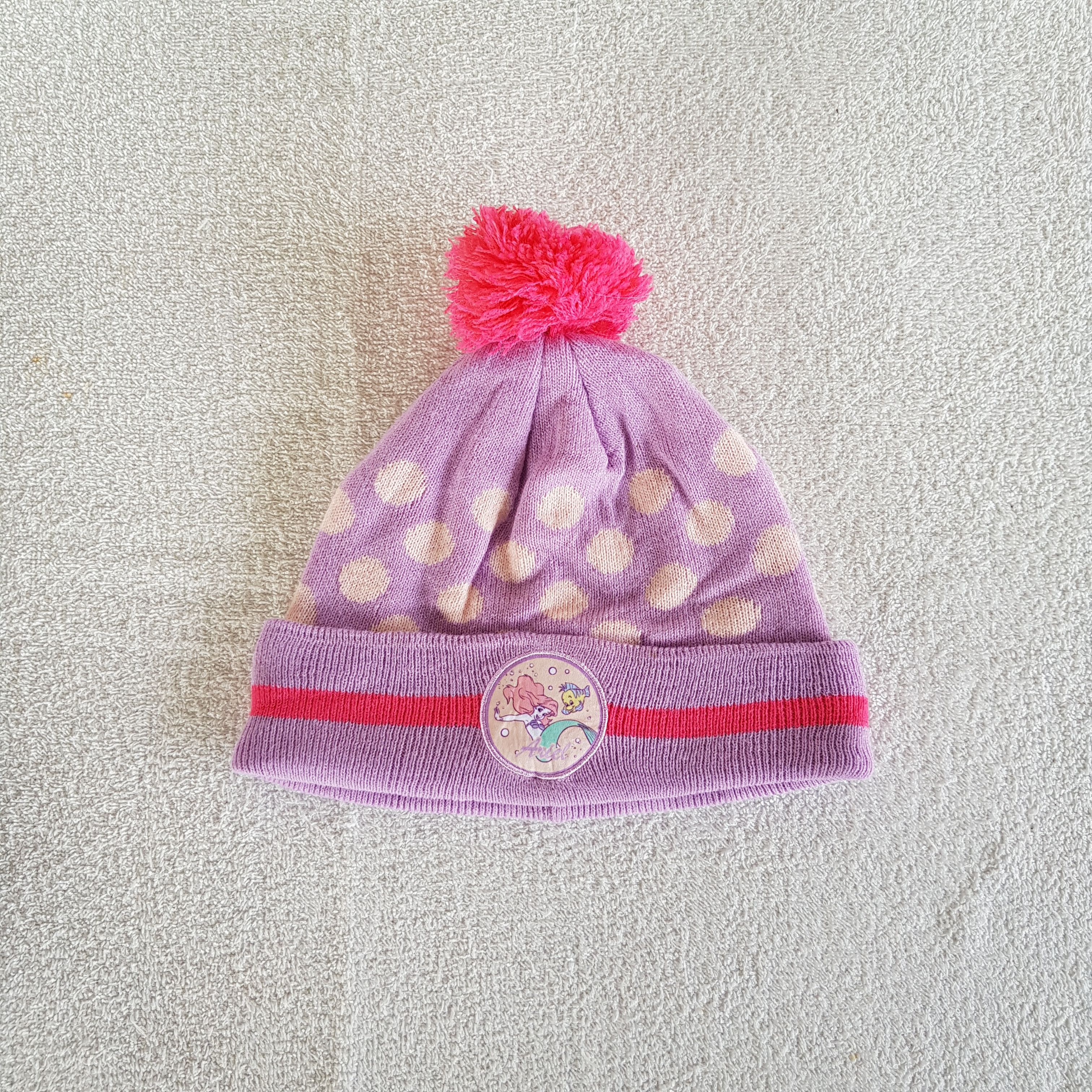 Disney Vintage Little Mermaid Beanie Movie Pom Pom Snow Caps Hats Size ONE SIZE - 5 Thumbnail