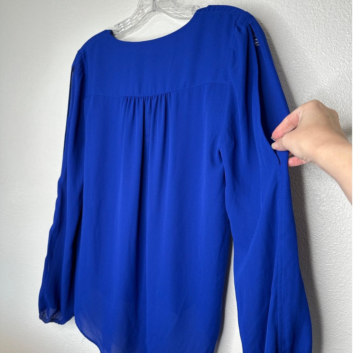 Other NWT INC Blue VNeck Faux Wrap Long Sleeve High-Low Blouse XS Size XS / US 0-2 / IT 36-38 - 9 Thumbnail