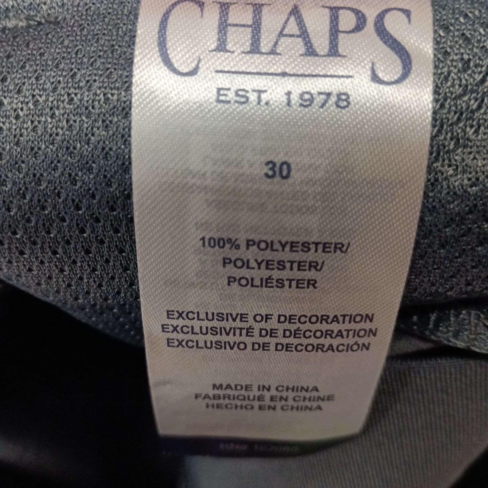 Chaps Chaps Golf Shorts Men's 30 Gray Slim Fit 9" Inseam Stretch Size US 30 / EU 46 - 3 Thumbnail