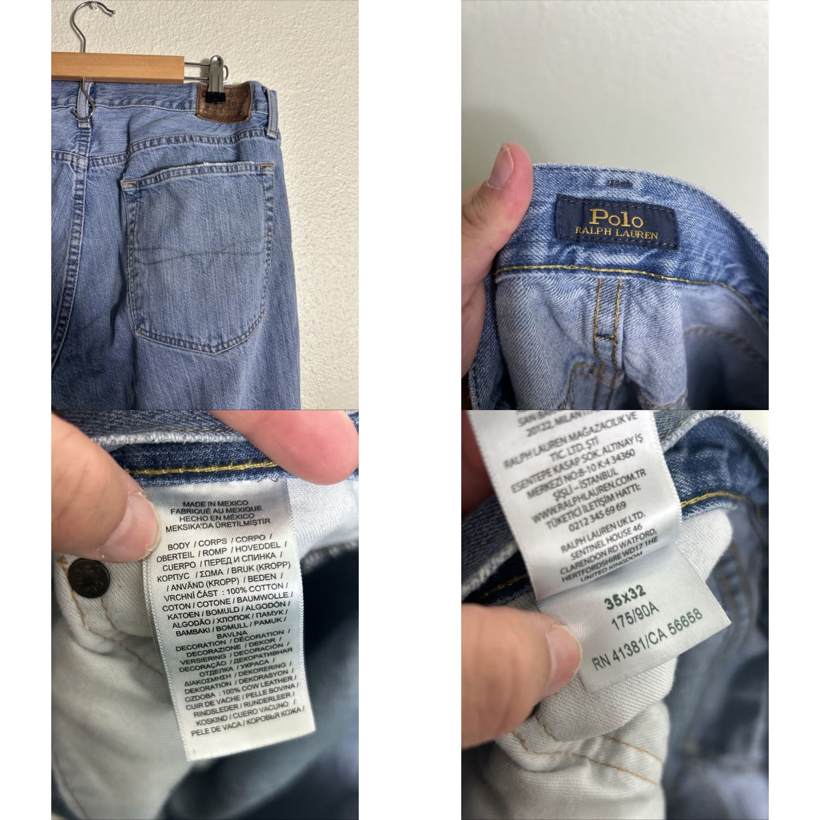 Polo Ralph Lauren Polo Ralph Lauren Jeans Men 35x32 Hampton Relaxed Straight Light Wash Blue 35 32 Mens Jeans Size US S / EU 44-46 / 1 - 9 Thumbnail