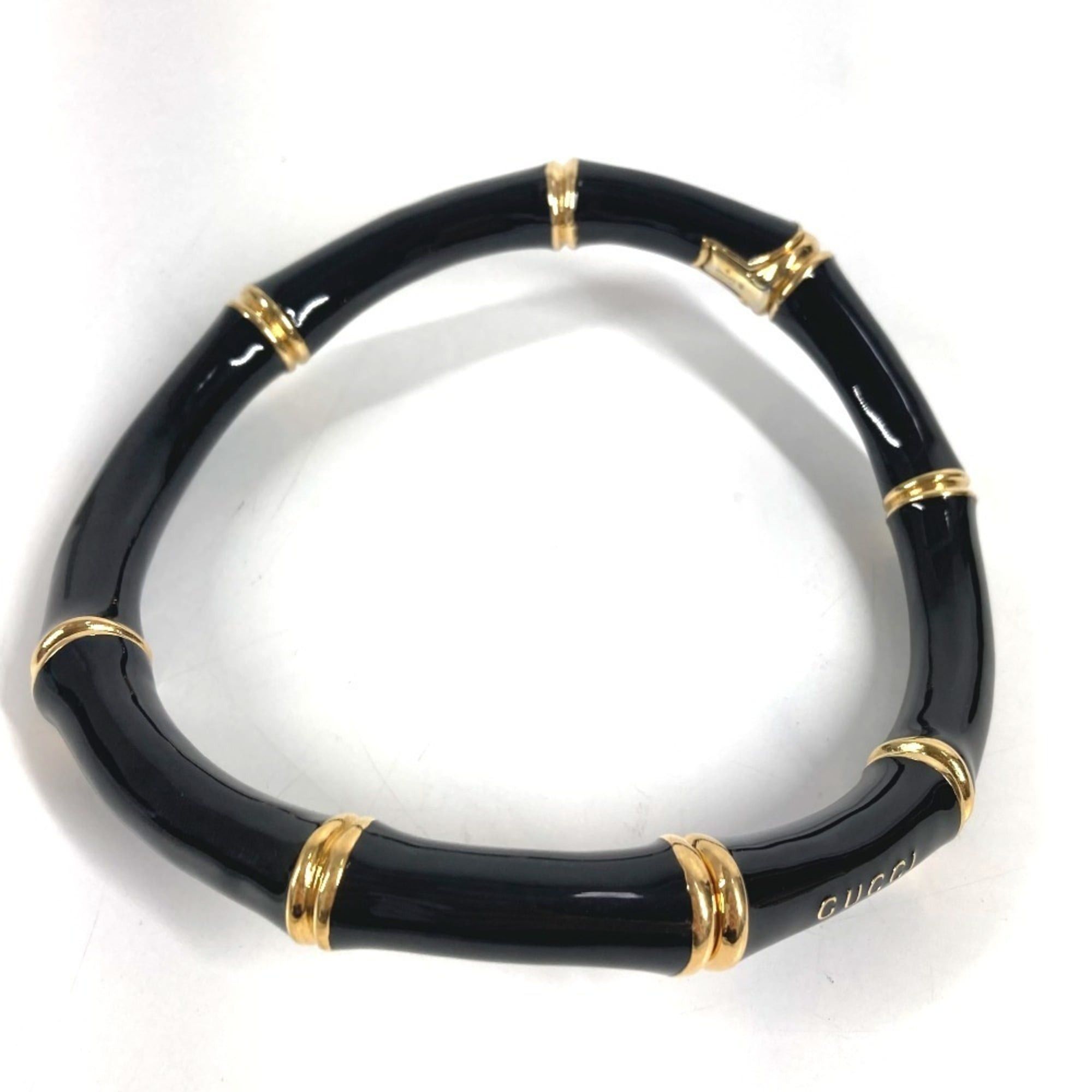 Gucci GUCCI 830377 25SS Bamboo Logo Choker Accessory Jewelry Necklace Aluminum Men's Women's Black Size ONE SIZE - 1 Thumbnail