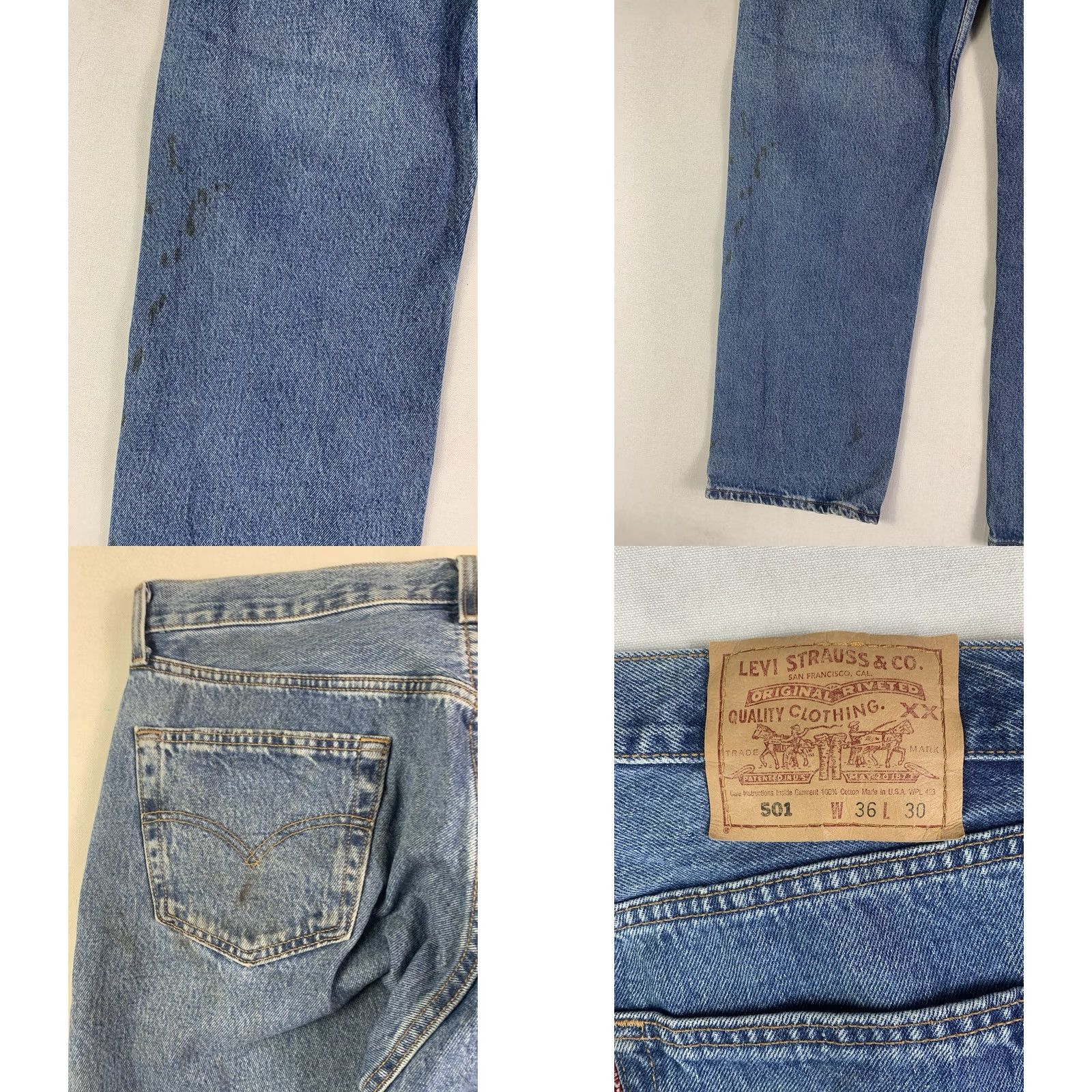 Levi's VINTAGE Levi's 501 Jeans Mens 34x29 Button Fly Blue 1998 USA 5-Pocket Regular Fit Straight Denim Shirt? Size US 34 / EU 50 - 9 Thumbnail