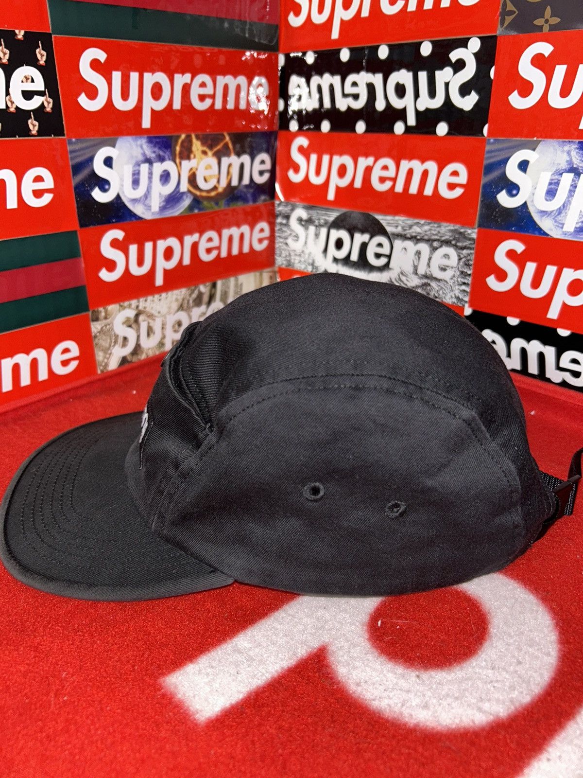 Supreme Supreme Snap Button Pocket Camp Cap Black FW18 Size ONE SIZE - 5 Thumbnail