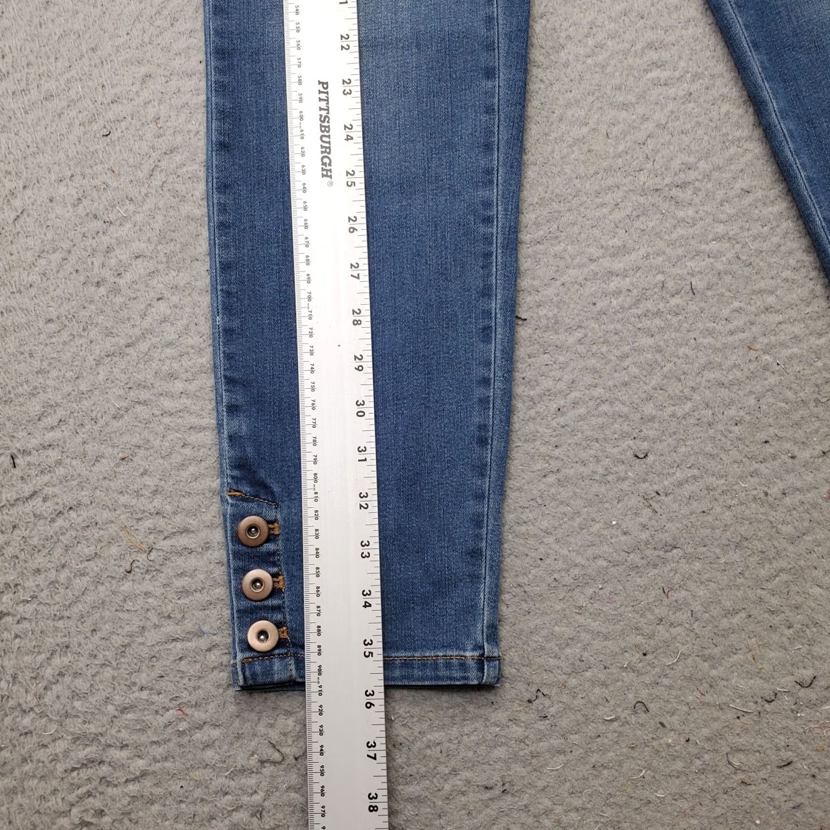 J. Jill J. Jill Jeans Women 6 Blue Denim Stretch Ankle Button Skinny 5-Pocket Design Outdoor Size 6 Womens Modern Fit Size 28" / US 6 / IT 42 - 4 Thumbnail