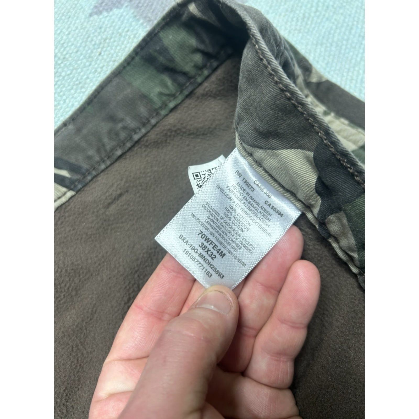 Wrangler VINTAGE Wrangler fleece lined camo cargo pants relaxed fit woodland 38x31 Men's Pants Size US 38 / EU 54 - 5 Thumbnail