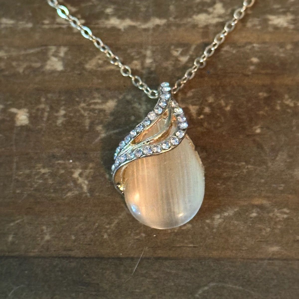 Other Gold citrine & crystal teardrop pendant necklace & earrings Size ONE SIZE - 5 Thumbnail
