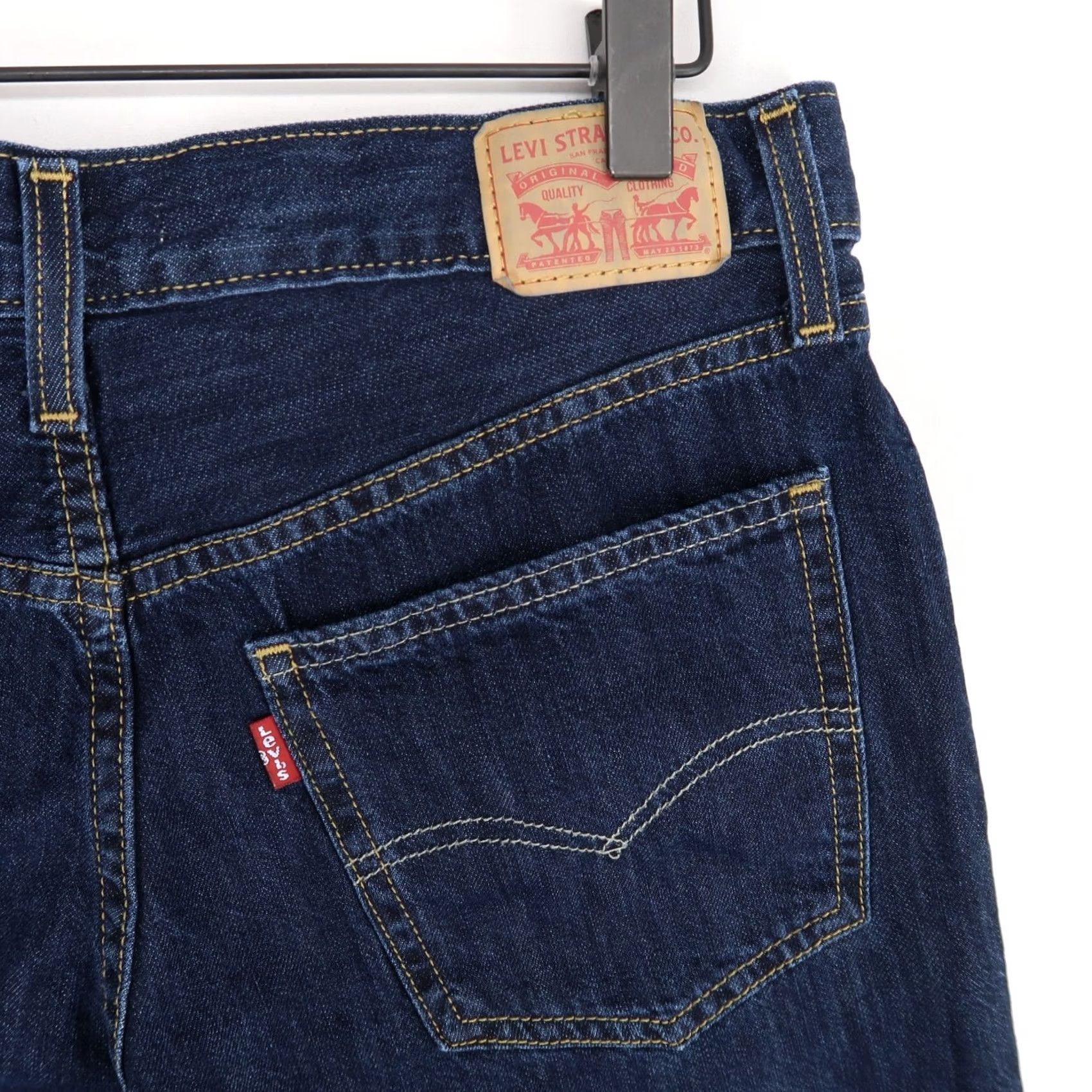 Levi's Levis Middy Straight Jeans Women 29 Dark Blue Mid Rise Regular Inseam 29 Pockets Cotton Denim Size 29" - 4 Thumbnail
