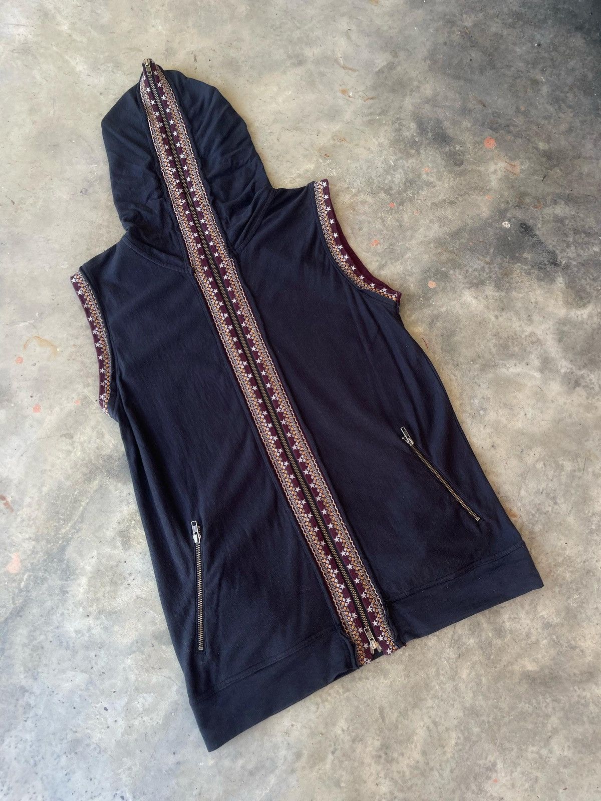 If Six Was Nine × Japanese Brand × PPFM PPFM Sleeveless Full Zipper Hoodie Size US L / EU 52-54 / 3 - 3 Thumbnail