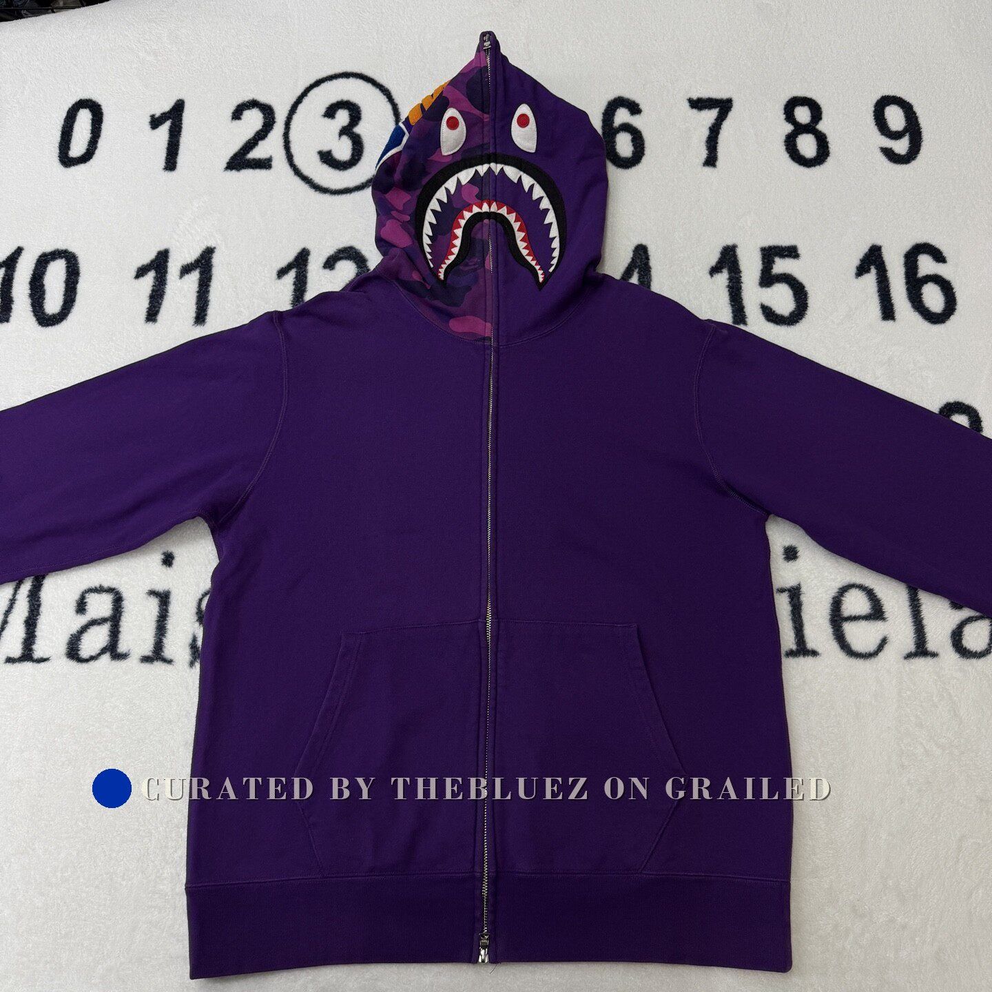 Bape BAPE Purple Shark Head Zip Jacket Size US XXL / EU 58 / 5 - 1 Thumbnail