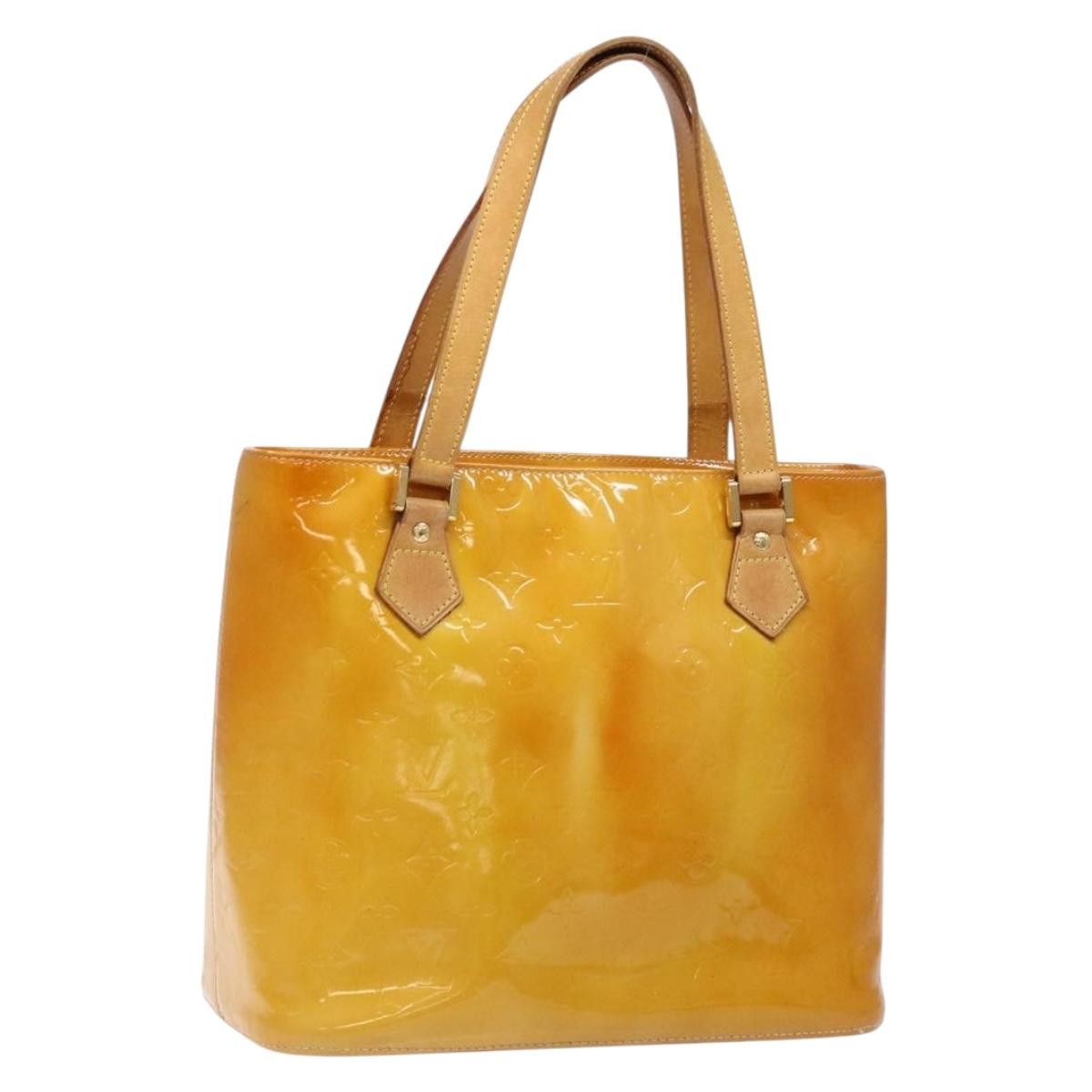 Louis Vuitton LOUIS VUITTON Monogram Vernis Houston Hand Bag Beige M91004 Size ONE SIZE - 1 Thumbnail