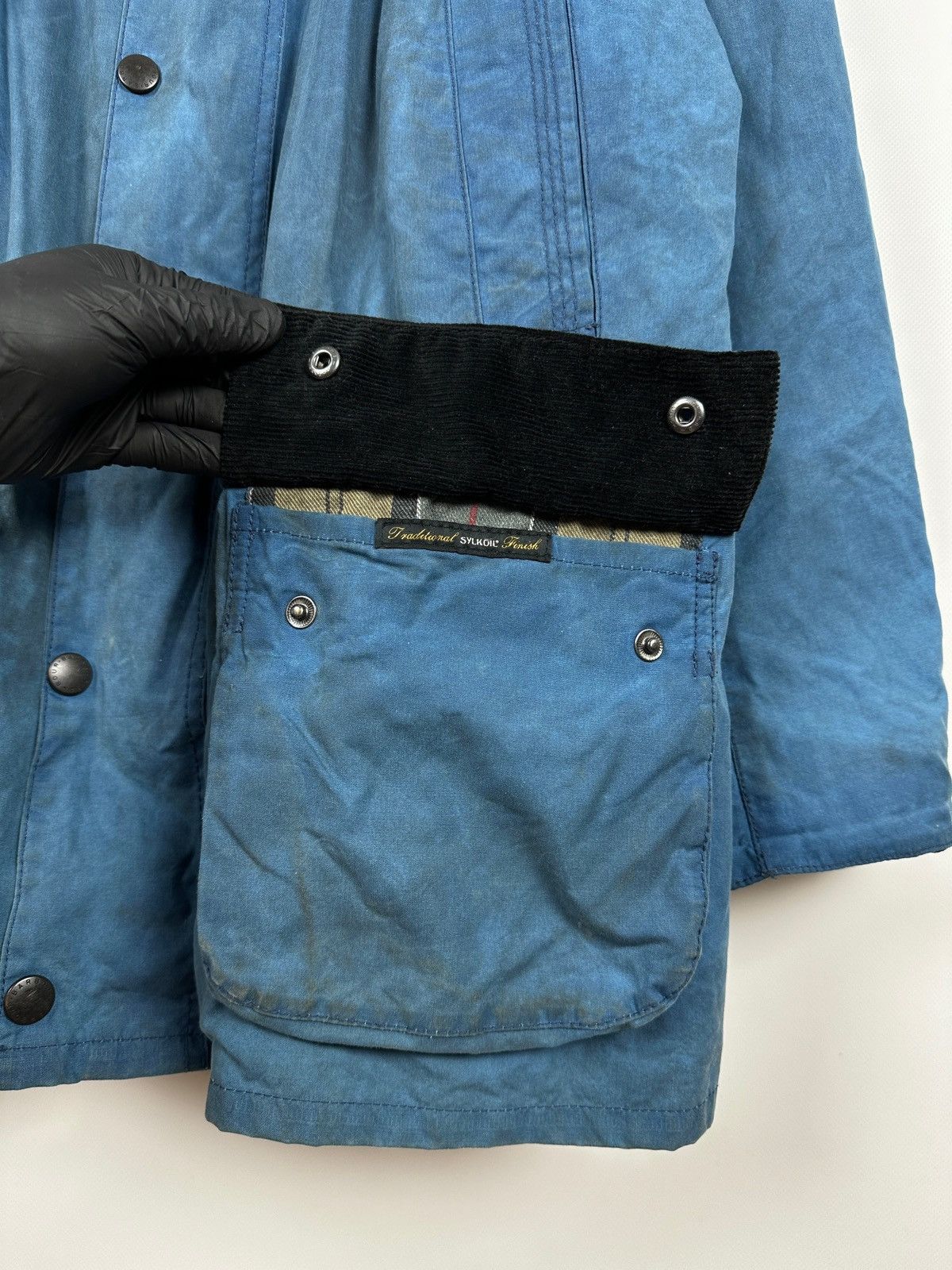 Barbour Barbour Bristol Waxed Blue Coat Jacket Size US L / EU 52-54 / 3 - 15 Thumbnail