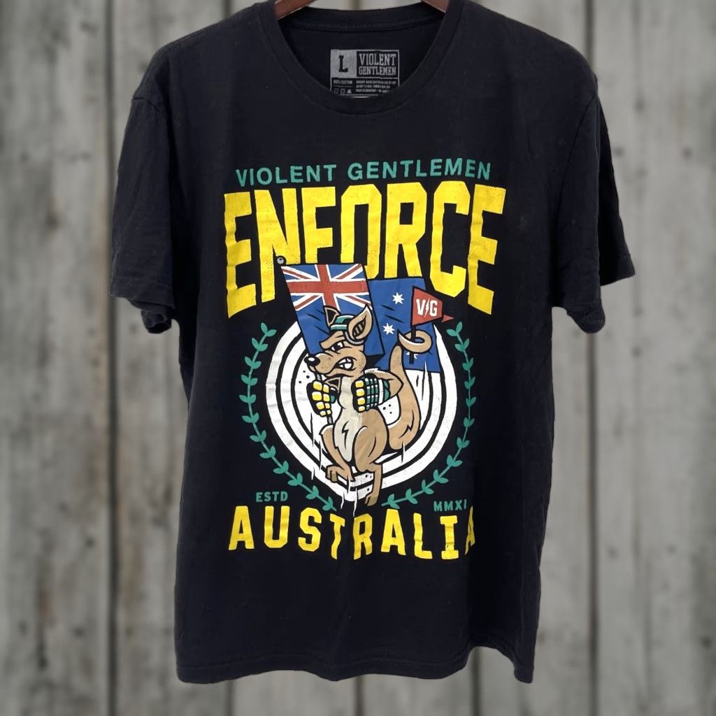 KangaROOS Violent Gentlemen Kangaroo Graphic T-Shirt Black Large Mens Size US L / EU 52-54 / 3 - 1 Thumbnail