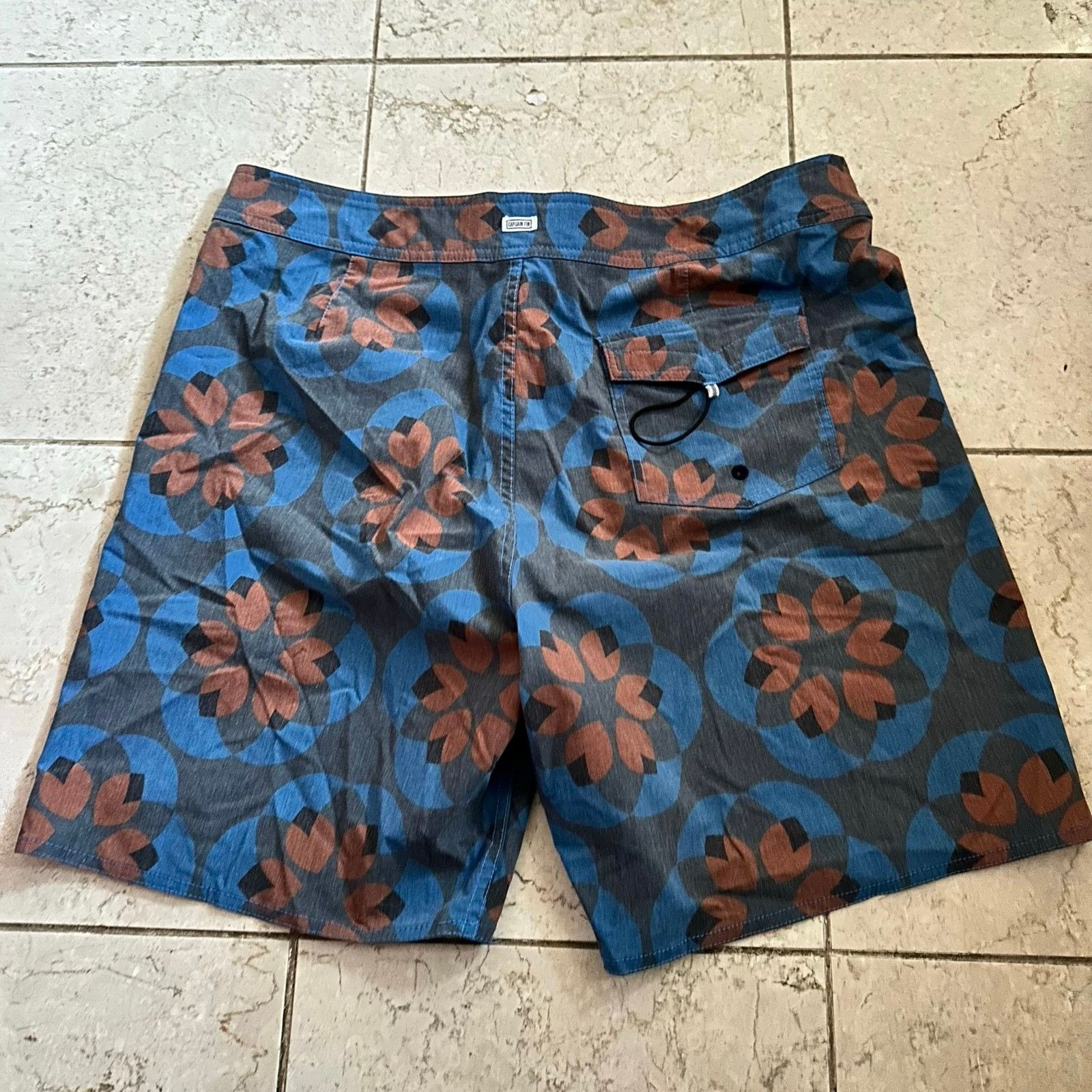 Other Captain Fin M Board Shorts Mens Blue Abstract Swim Trunks Size US 32 / EU 48 - 2 Thumbnail