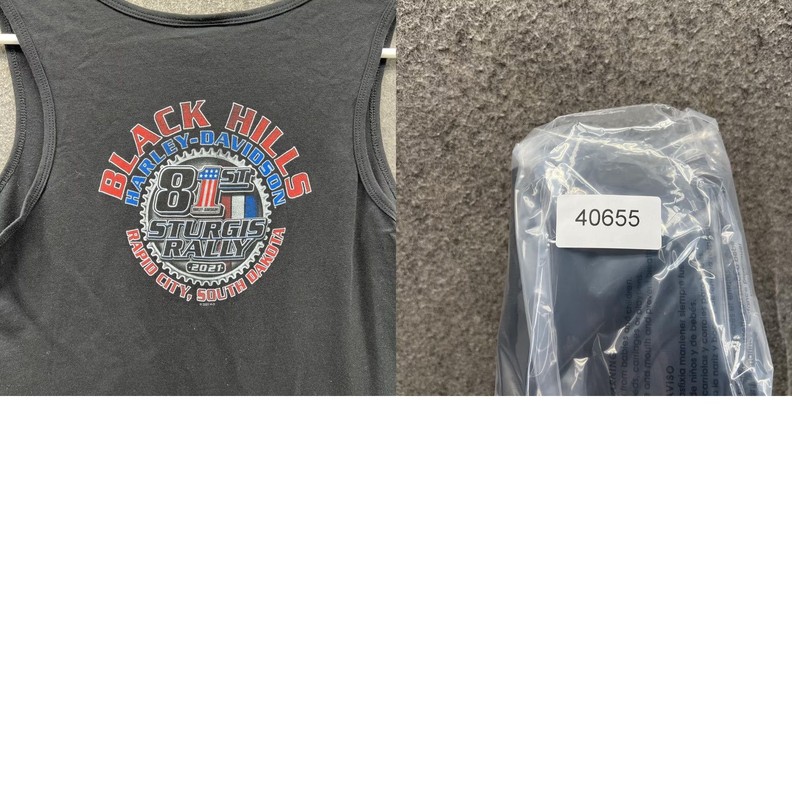 Harley Davidson Harley-Davidson Tank Top Womens Large Black Lace Up 81st Sturgis Rally 2021 Size L / US 10 / IT 46 - 8 Thumbnail