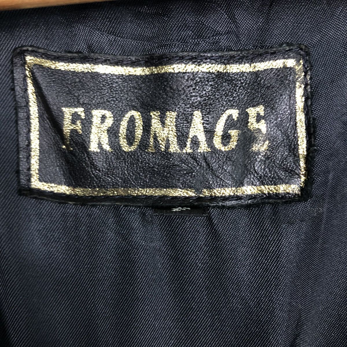 Genuine Leather 📌Rich Black Vtg Biker Leather Jacket Fromage Issey Miyake Size US M / EU 48-50 / 2 - 18 Thumbnail